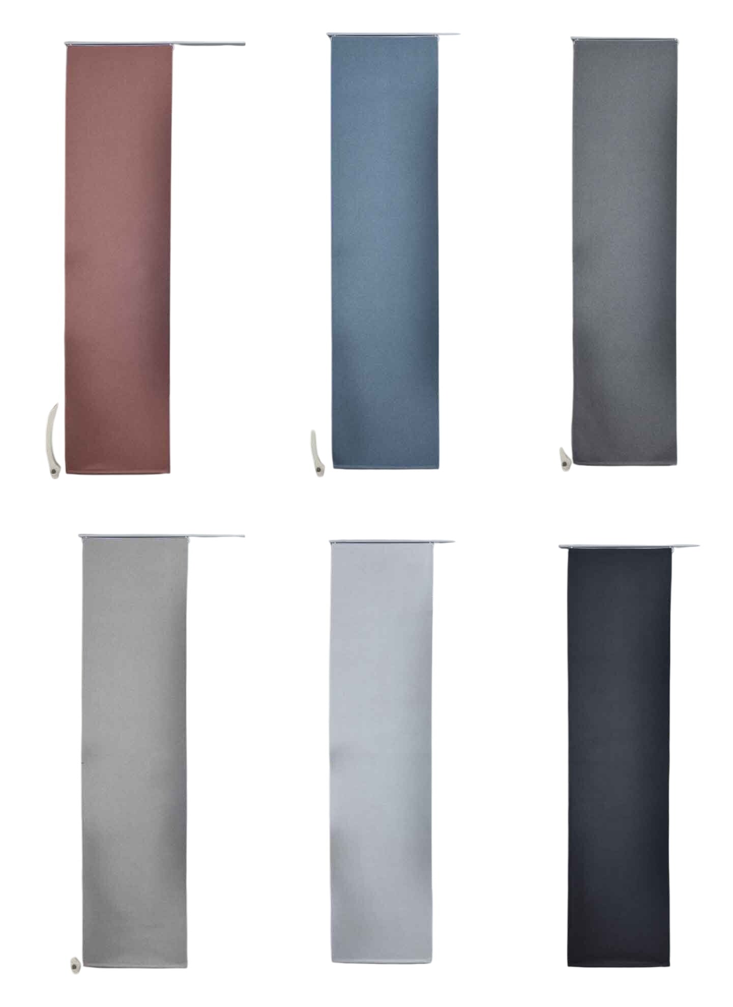 2er Set Flächenvorhänge mit Paneelwagen 100% Verdunkelung Blackout »München Dark« Paneelwagen Dreischichtige Bindung 202410P-2 Schiebegardine 202410P-2var-crop | Gardinenbox.de