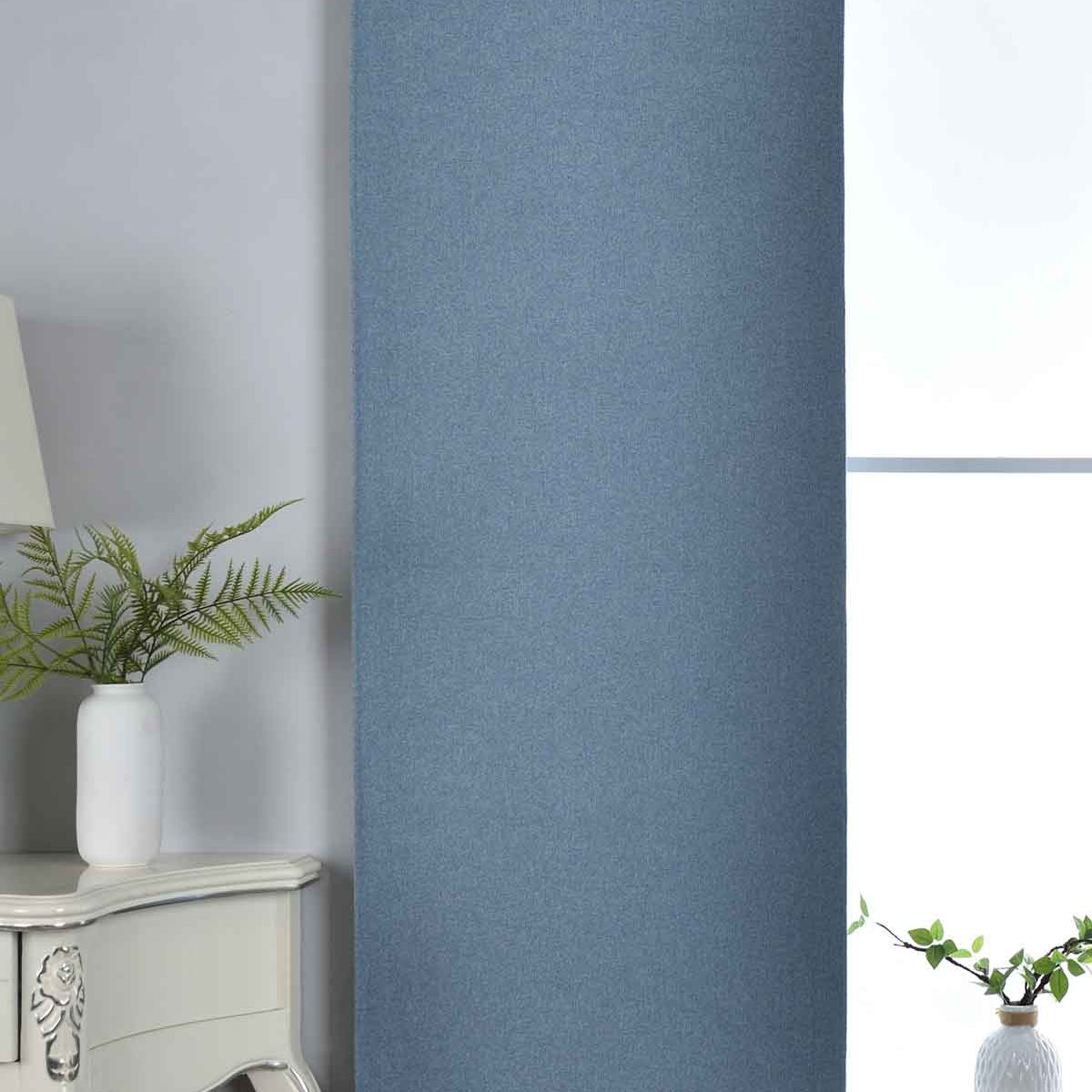 Flächenvorhang mit Paneelwagen 100% Verdunkelung Blackout »München Dark« Paneelwagen Dreischichtige Bindung 202410P Blau Schiebegardine 202410Pblau_c39fd84a-d0ef-43a3-bcfa-1623b75ee5ce | Gardinenbox.de