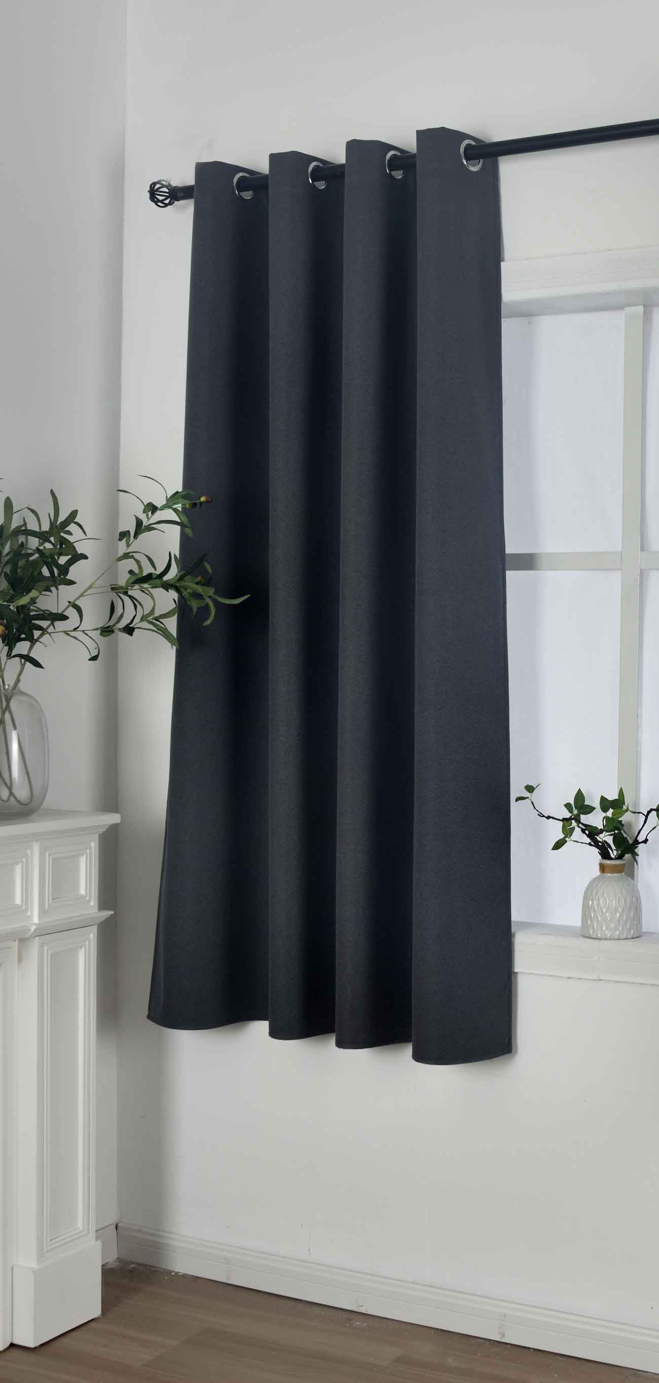 Verdunkelungsvorhang Ösen Raffhalter 100% Verdunkelung Blackout »München Dark« Dreischichtige Bindung Fischgrätmuster 202410 Dunkelgrau HxB 175x145 cm Vorhang 202410dunkelgrau-175_0007a589-ff61-4258-a36c-a59a19ab7c93 | Gardinenbox.de