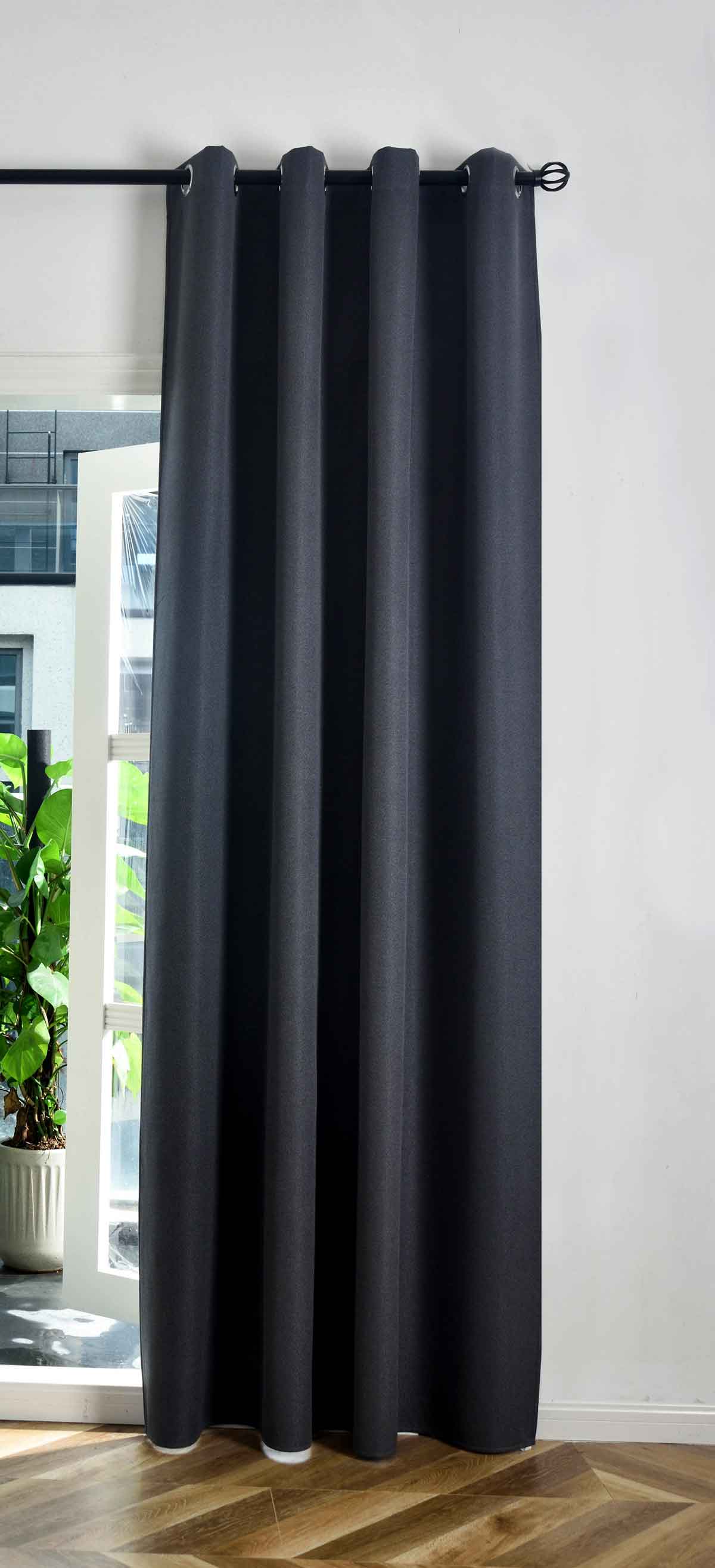 Verdunkelungsvorhang Ösen Raffhalter 100% Verdunkelung Blackout »München Dark« Dreischichtige Bindung Fischgrätmuster 202410 Dunkelgrau HxB 225x145 cm Vorhang 202410dunkelgrau_d9113073-b898-40a0-a246-22896bc15458 | Gardinenbox.de