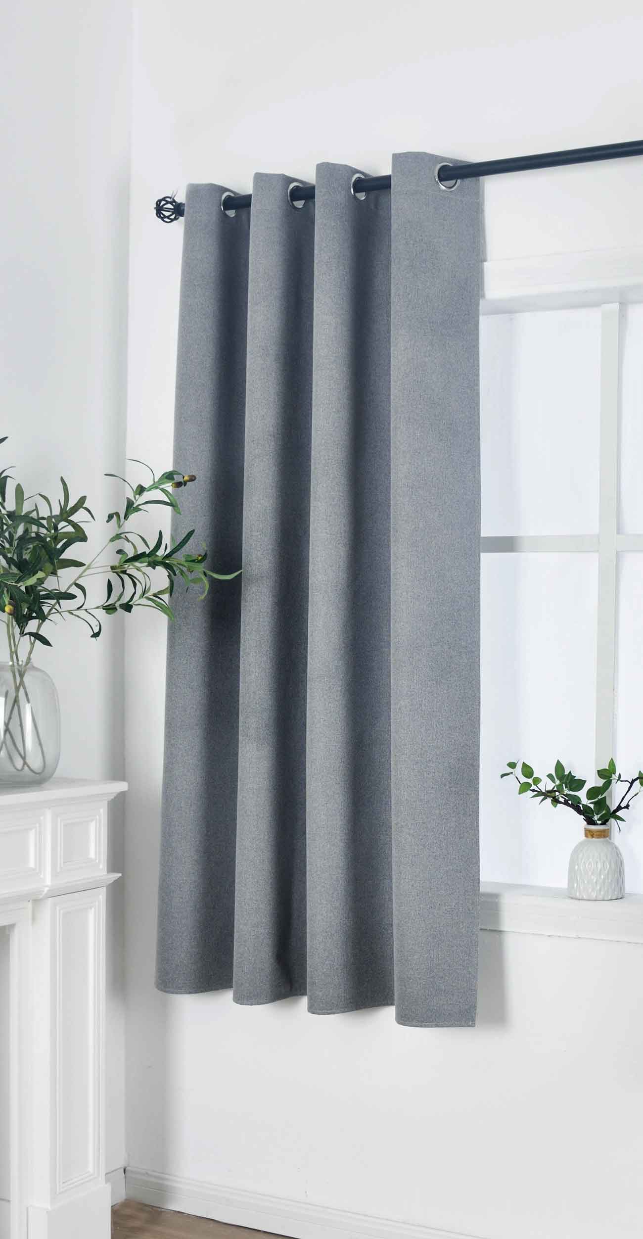 Verdunkelungsvorhang Ösen Raffhalter 100% Verdunkelung Blackout »München Dark« Dreischichtige Bindung Fischgrätmuster 202410 Grau HxB 175x145 cm Vorhang 202410grau-175_9051d8e1-a36c-4d2e-926d-39d65e6608ec | Gardinenbox.de