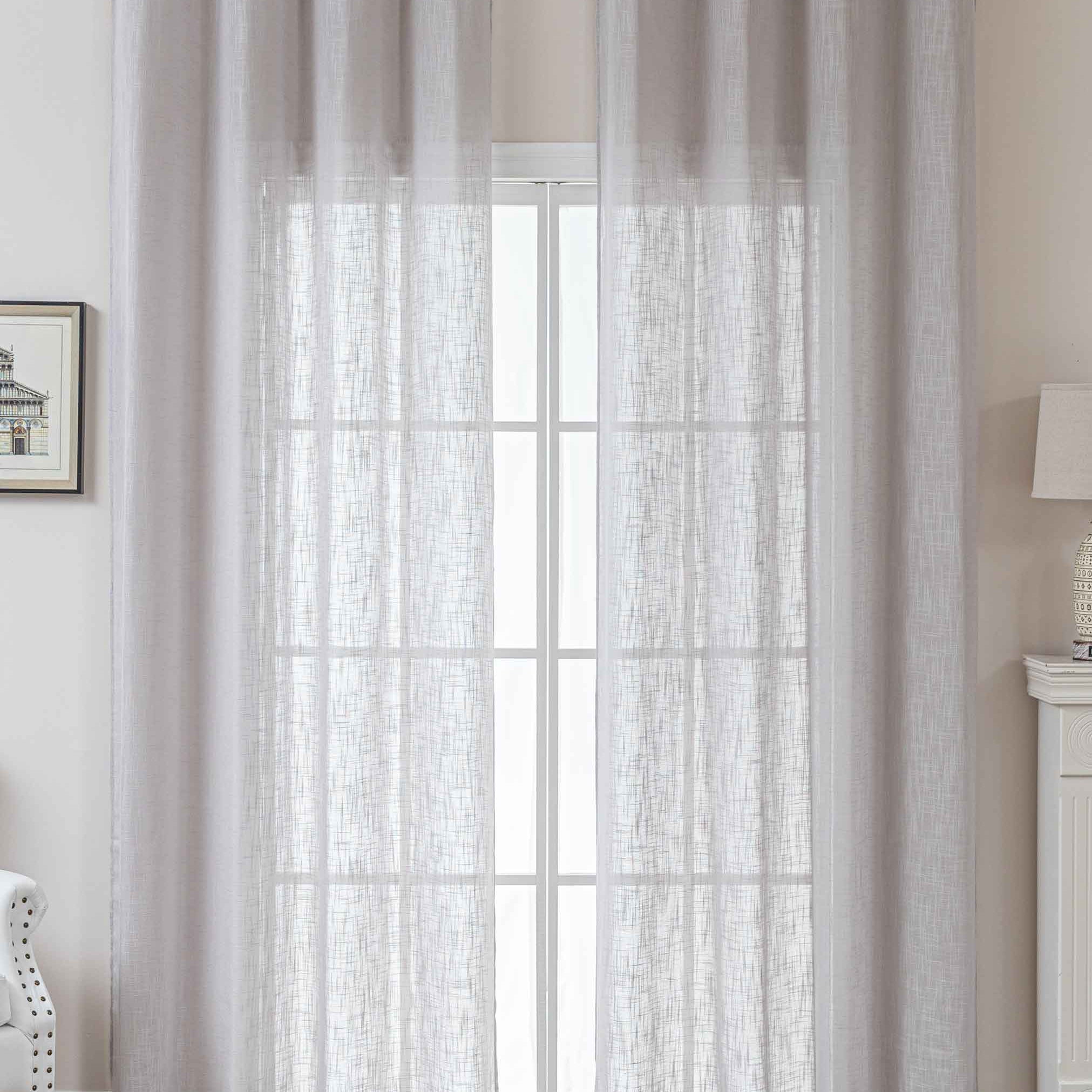 2er Set Gardinen Ösen Grobfaser »Seoul« Ösen Linenlook-Struktur Uni Halbransparent Blickdicht 2024110-2 Grau Gardinenschal 2024110-2grau | Gardinenbox.de