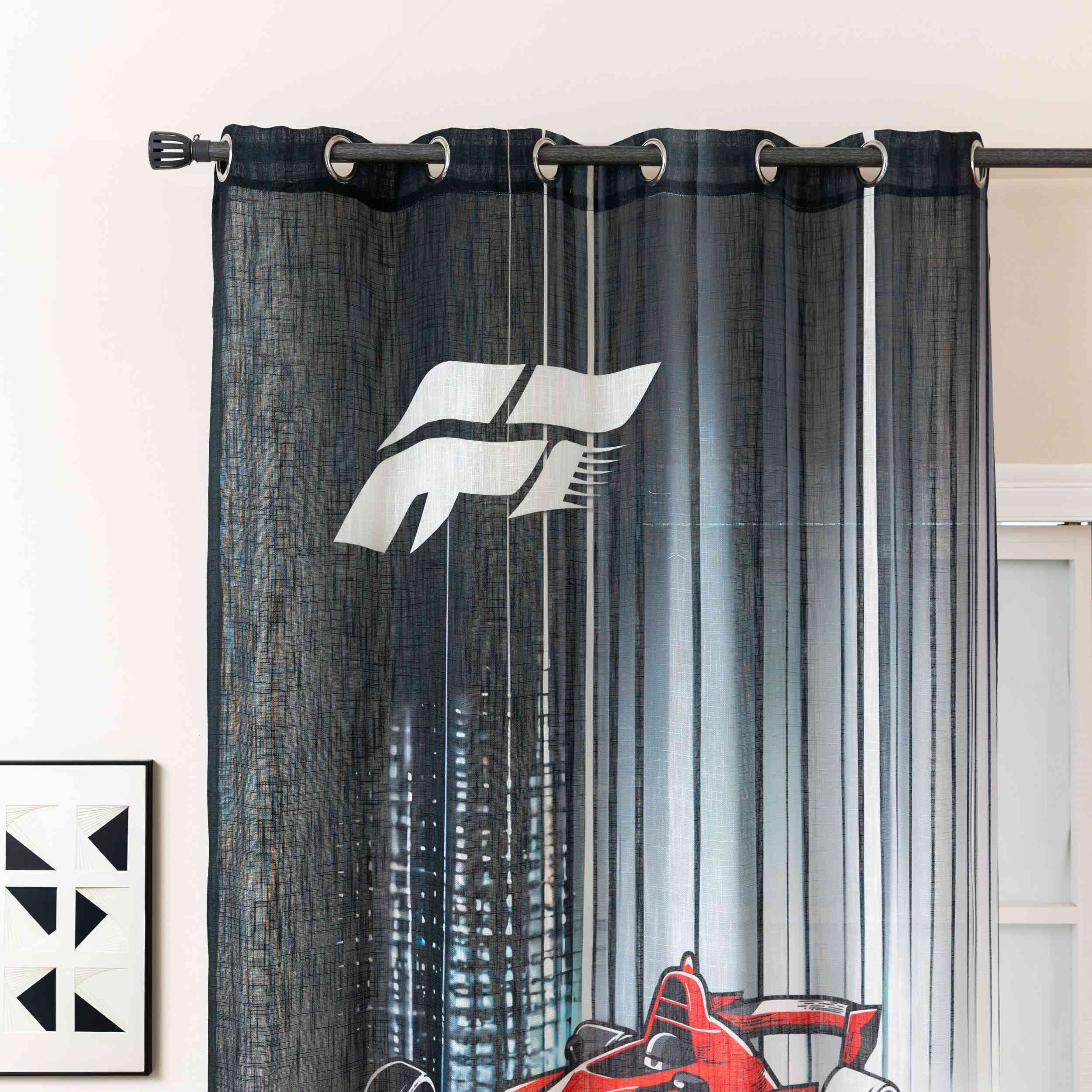 Vorhang Ösen Grobfaser »Seoul Collection« Digital Druck Ösen Gardinen Linenlook-Struktur Halbransparent Blickdicht 2024120 Vorhang 2024120-003 | Gardinenbox.de