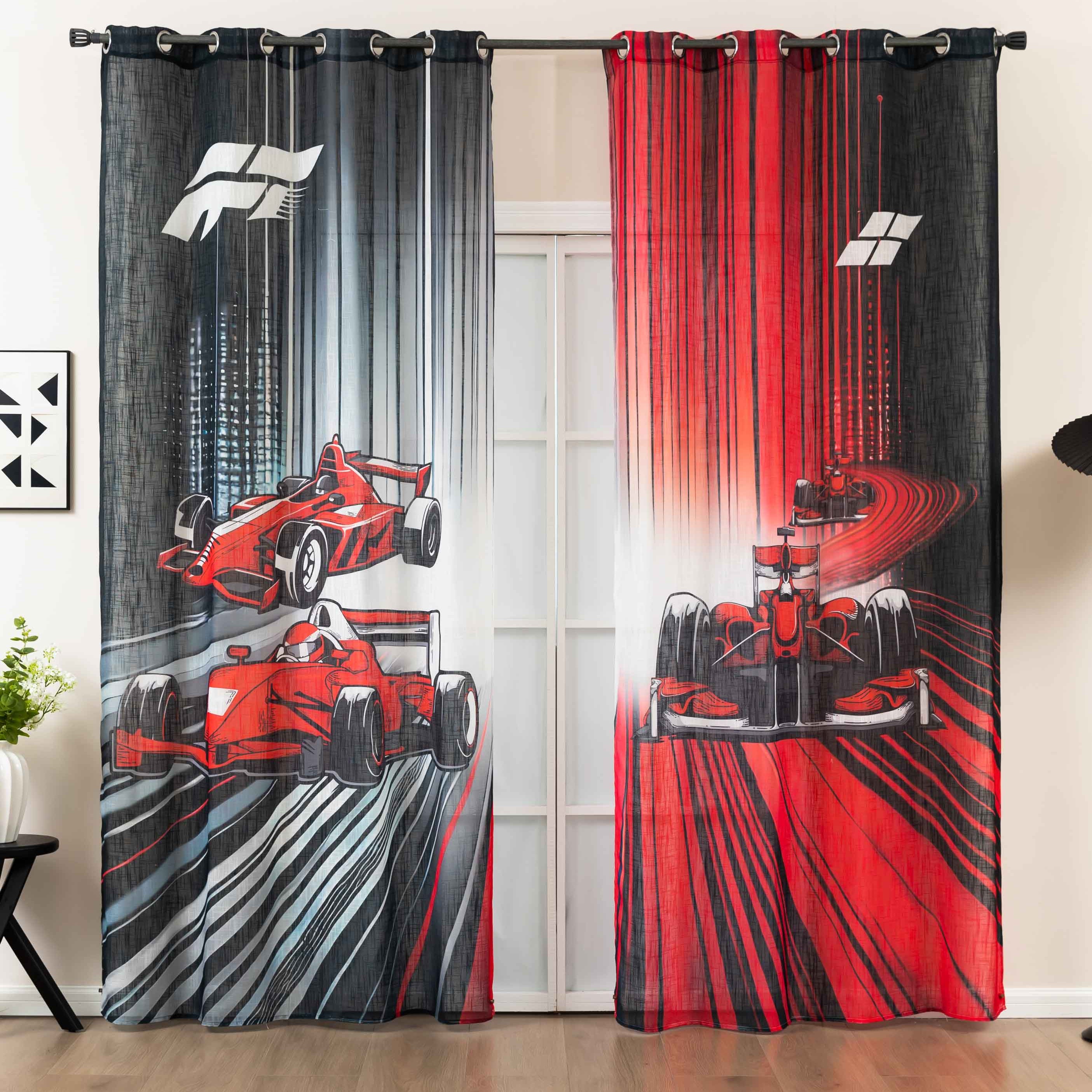 2er Set Vorhang Ösen Grobfaser »Seoul Collection« Digital Druck Ösen Linenlook-Struktur Halbransparent Blickdicht Gardinen Racing Vorhang 2024120-2racing_a53d4ad2-0ee0-44bc-97b3-9b4b46a518e2 | Gardinenbox.de