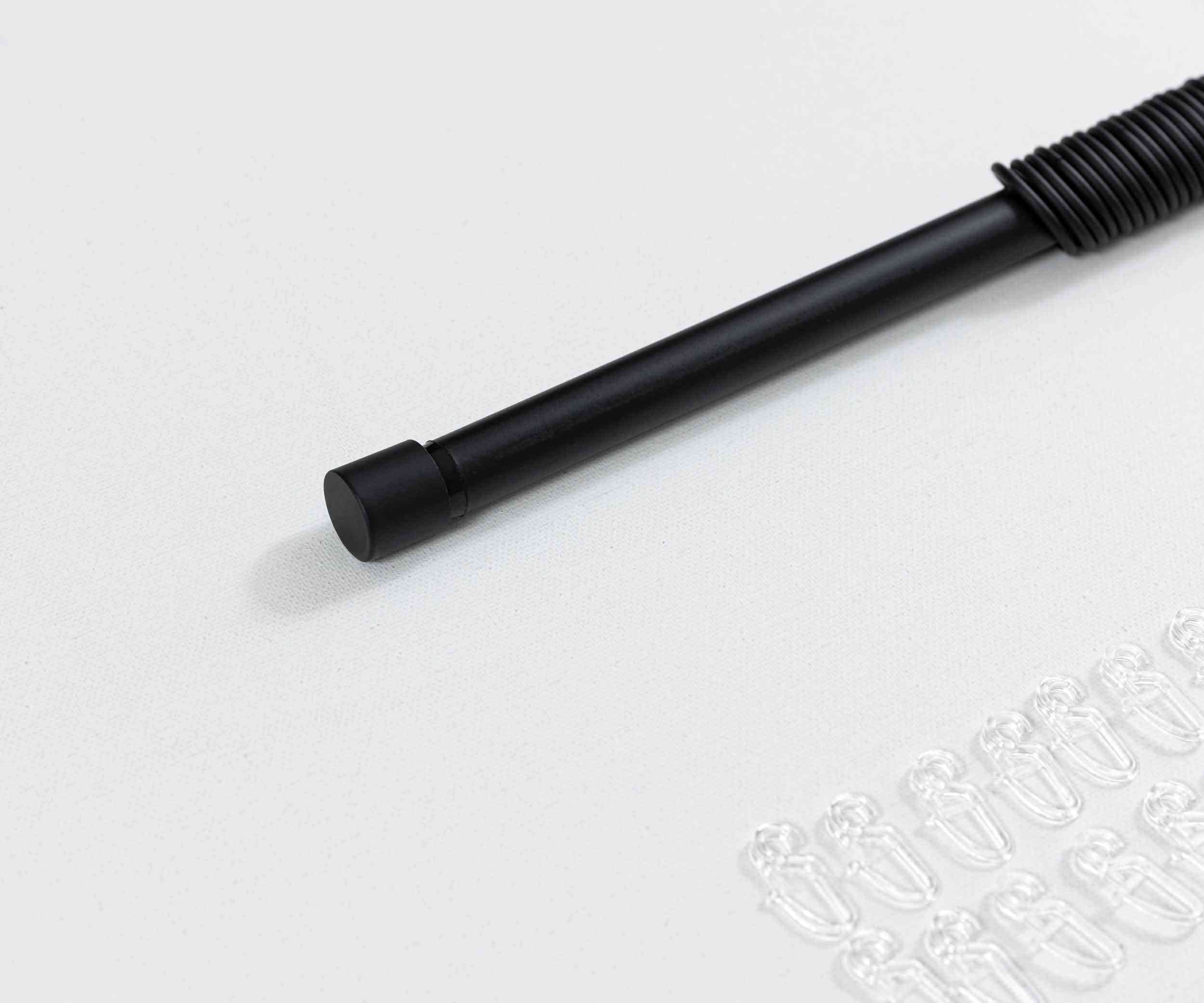 Ausziehbare Gardinenstange »Ningbo« Ø16/19 mm Komplettset zum sofortigen Montieren Wand- und Deckenmontage 2024140 Innenlaufstange 2024140_schwarz_1 | Gardinenbox.de