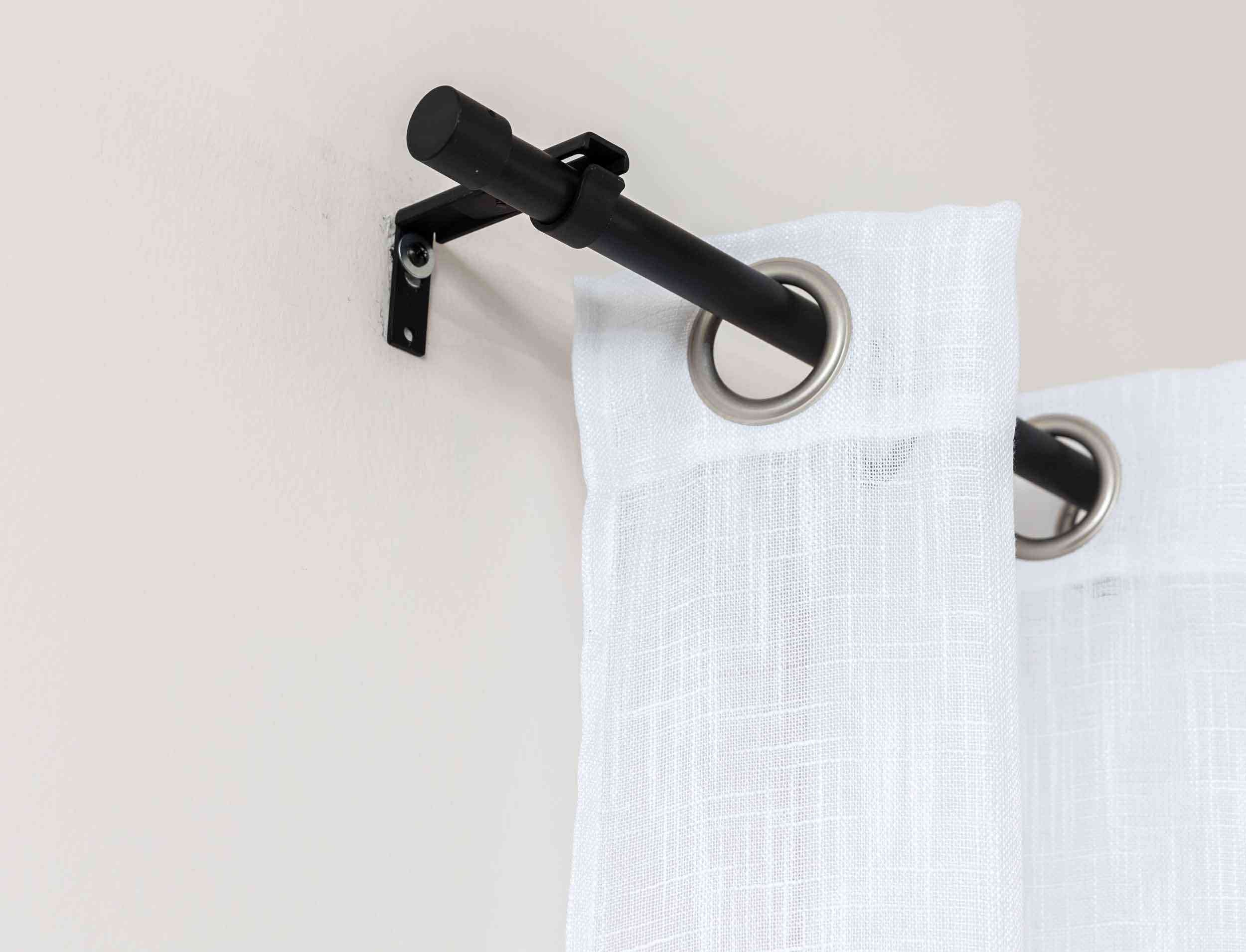 Ausziehbare Gardinenstange »Ningbo« Ø16/19 mm Komplettset zum sofortigen Montieren Wand- und Deckenmontage 2024140 Innenlaufstange 2024140_schwarz_5 | Gardinenbox.de