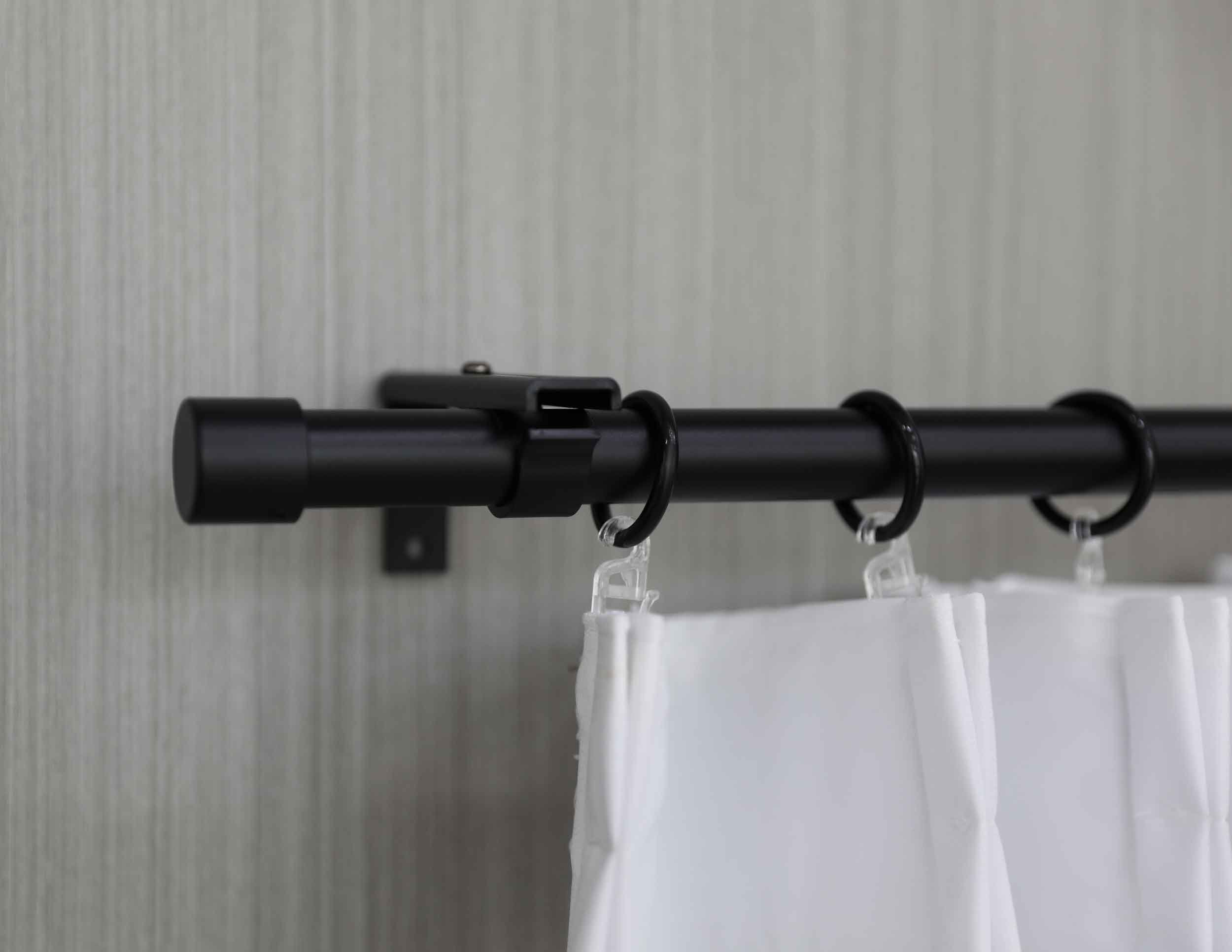 Ausziehbare Gardinenstange »Ningbo« Ø16/19 mm Komplettset zum sofortigen Montieren Wand- und Deckenmontage 2024140 Innenlaufstange 2024140_schwarz_7 | Gardinenbox.de