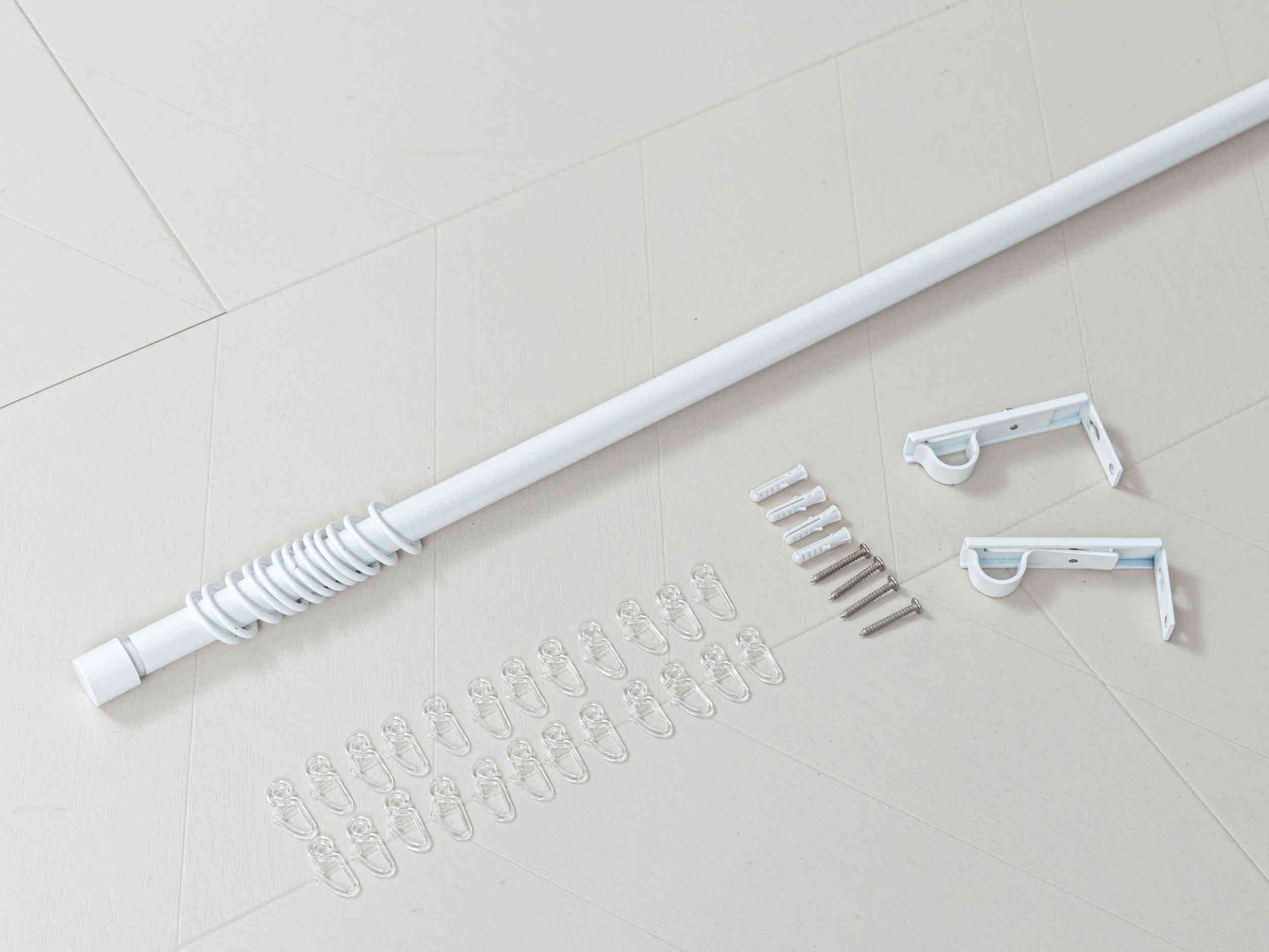 Ausziehbare Gardinenstange »Ningbo« Ø16/19 mm Komplettset zum sofortigen Montieren Wand- und Deckenmontage 2024140 Innenlaufstange 2024140_weiss_5 | Gardinenbox.de