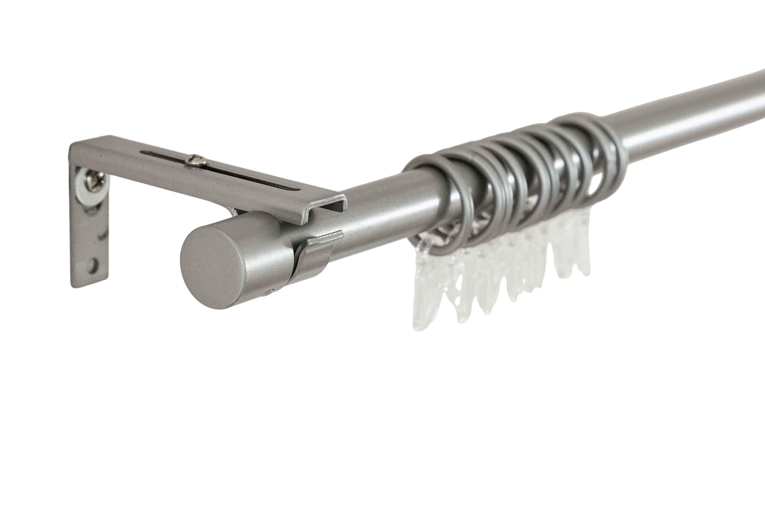 Ausziehbare Gardinenstange »Ningbo« Ø16/19 mm Komplettset zum sofortigen Montieren Wand- und Deckenmontage 2024140 Edelstahl gebürstet Innenlaufstange 2024140edelstahl_gebuerstet | Gardinenbox.de