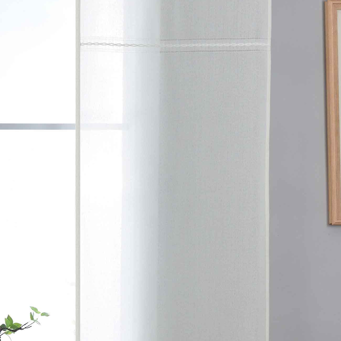 Halbtransparente Schiebegardine mit Paneelwagen »Leipzig« Kettenmuster lichtdurchlässig elegante Struktur 202450P Natur Schiebegardine 202450Pnatur_95e51601-fb8d-42e3-8186-9ce3092dc031 | Gardinenbox.de