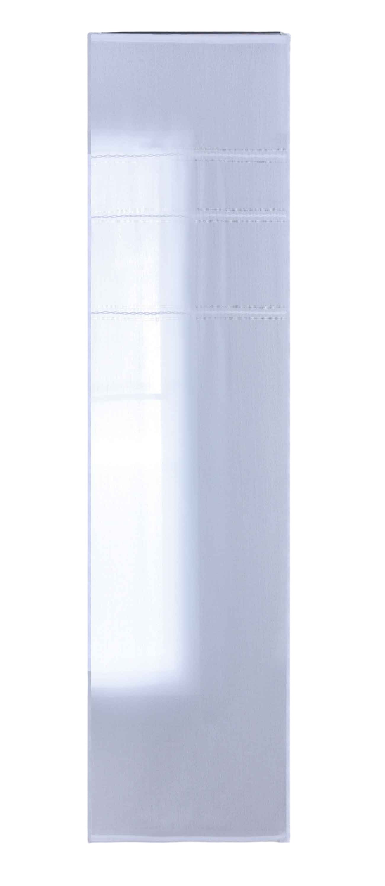 Halbtransparente Schiebegardine mit Paneelwagen »Leipzig« Kettenmuster lichtdurchlässig elegante Struktur 202450P Schiebegardine 202450Pweiss-crop_8126efc2-3f5f-49a5-aa6e-698c2d434fd4 | Gardinenbox.de