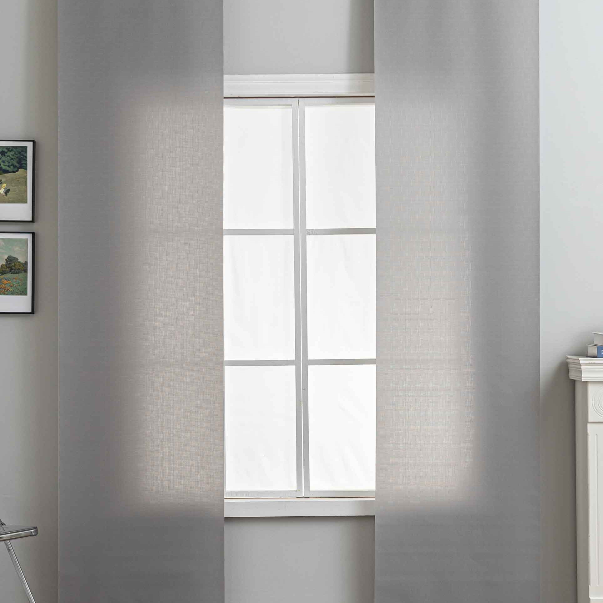 2er Set Schiebegardine »New Amsterdam« Strukturiert, Modern, schlicht und vielseitig einsetzbar mit Paneelwagen und Beschwerungsstange 2024740-2