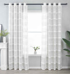 2er Set Halbtransparente Gardine mit Ösen HxB 245x140 cm Natur Meliert »Halle« Chenille Leinenbindung Lichtdurchlässig Halbtransparent 202480-2 Gardinenschal 202480-2natur_meliert | Gardinenbox.de