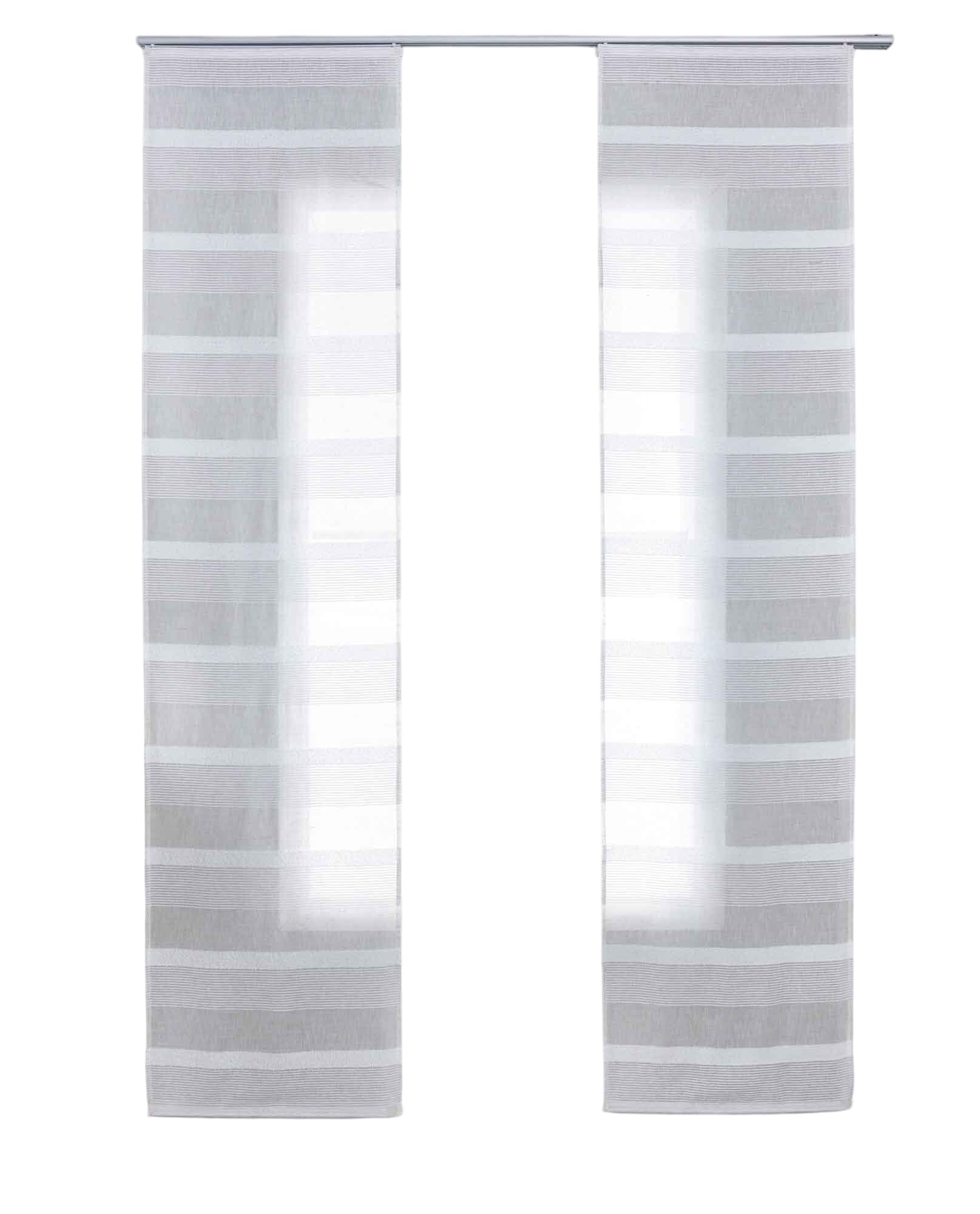 2er Set Halbtransparente Schiebegardinen Paneelwagen HxB 245x60 cm Natur Meliert »Halle« Chenille Leinenbindung Lichtdurchlässig Halbtransparent 202480P-2 Schiebegardine 202480P-2natur_meliert-crop | Gardinenbox.de