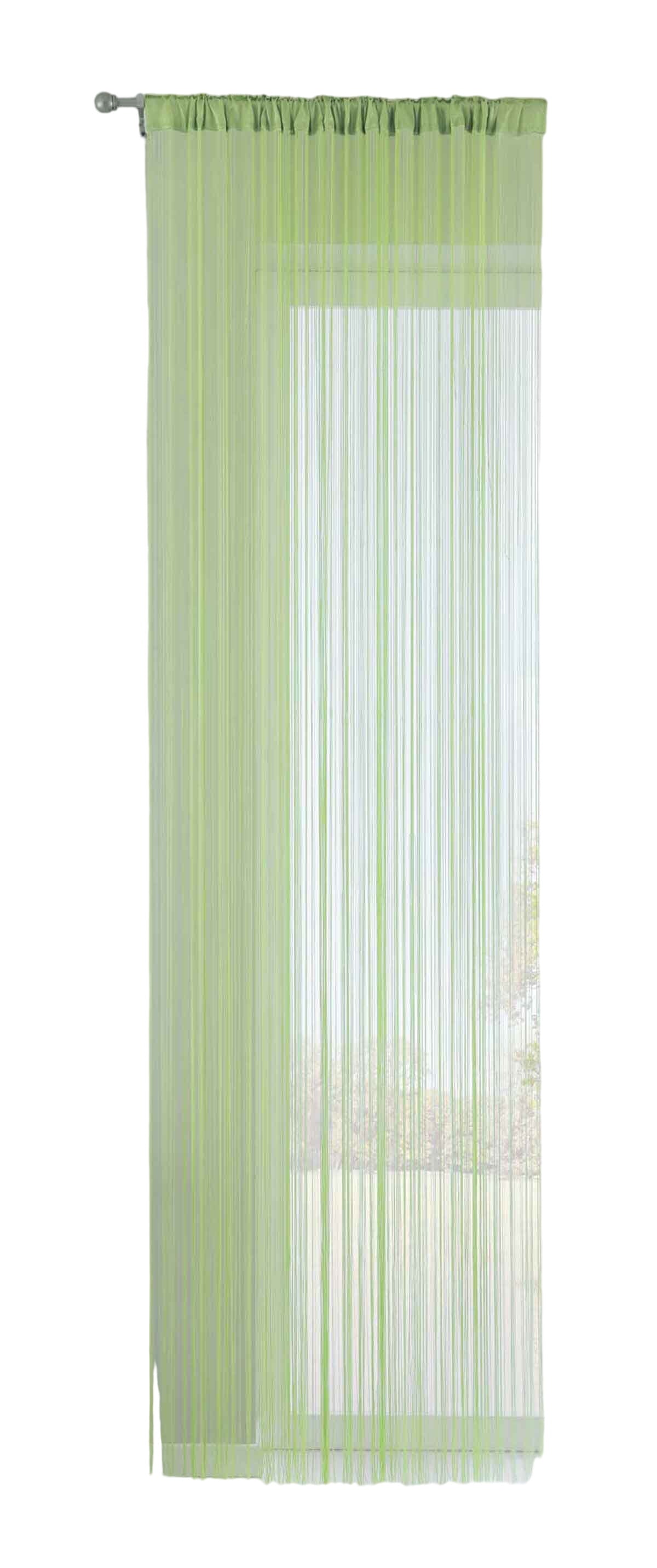 Fadengardine mit Tunneldurchzug und eingenähtem Kräuselband, geeignet für Gardinenstangen und Gardinenschienen Fadenvorhang Fadenstore Raumteiler 20303CN Fadengardine 20303CNmint-crop | Gardinenbox.de