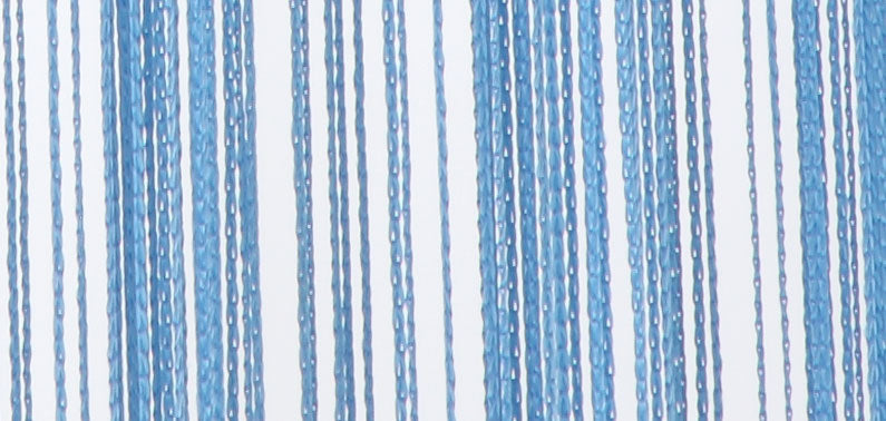 2er Set Fadengardine mit Tunneldurchzug und eingenähtem Kräuselband, geeignet für Gardinenstangen und Gardinenschienen Fadenvorhänge Fadenstores Raumteiler 20303CN2 Fadengardine 20303_blau_8efc396c-13e5-4152-add6-fd6d5535fd34 | Gardinenbox.de