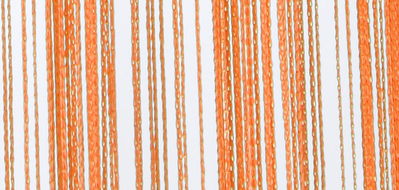 Fadengardine mit Tunneldurchzug und eingenähtem Kräuselband, geeignet für Gardinenstangen und Gardinenschienen Fadenvorhang Fadenstore Raumteiler 20303CN Fadengardine 20303detail_orange_1_875c2503-3ac8-43b6-8cf3-b962d938e269 | Gardinenbox.de