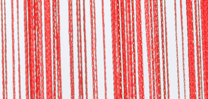 2er Set Fadengardine mit Tunneldurchzug und eingenähtem Kräuselband, geeignet für Gardinenstangen und Gardinenschienen Fadenvorhänge Fadenstores Raumteiler 20303CN2 Fadengardine 20303detail_rot_922ac4a5-8eb0-445d-be8c-ddec49540202 | Gardinenbox.de