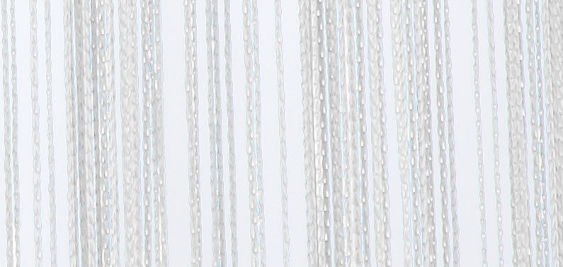 2er Set Fadengardine mit Tunneldurchzug und eingenähtem Kräuselband, geeignet für Gardinenstangen und Gardinenschienen Fadenvorhänge Fadenstores Raumteiler 20303CN2 Fadengardine 20303detail_weiss_f2747781-9489-49bf-a689-c98919f7c5a9 | Gardinenbox.de