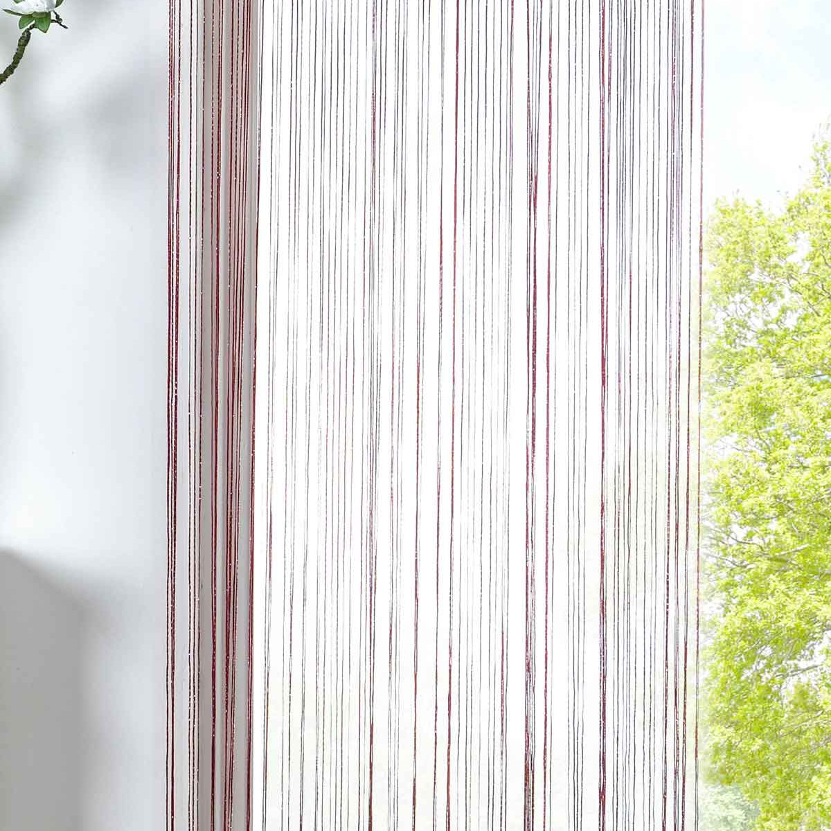 Fadengardine »Shanghai« Gardinenband Tunneldurchzug Schimmernd Vielseitig Modern Praktisch 20306 Bordeaux Lurex HxB 250x145 cm Fadengardine 20306bordeaux_lurex_07cdaa81-4897-4c9b-be78-abd82a8ae0dd | Gardinenbox.de