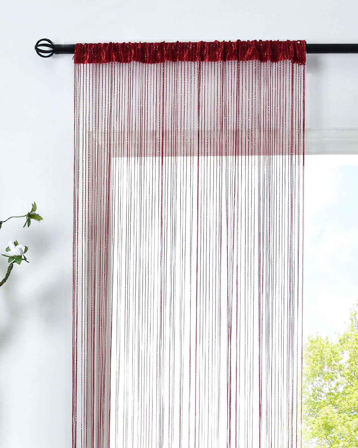 Fadengardine »Shanghai« Gardinenband Tunneldurchzug Schimmernd Vielseitig Modern Praktisch 20306 Bordeaux Lurex HxB 250x145 cm Fadengardine 20306bordeaux_lurex_07cdaa81-4897-4c9b-be78-abd82a8ae0dd | Gardinenbox.de