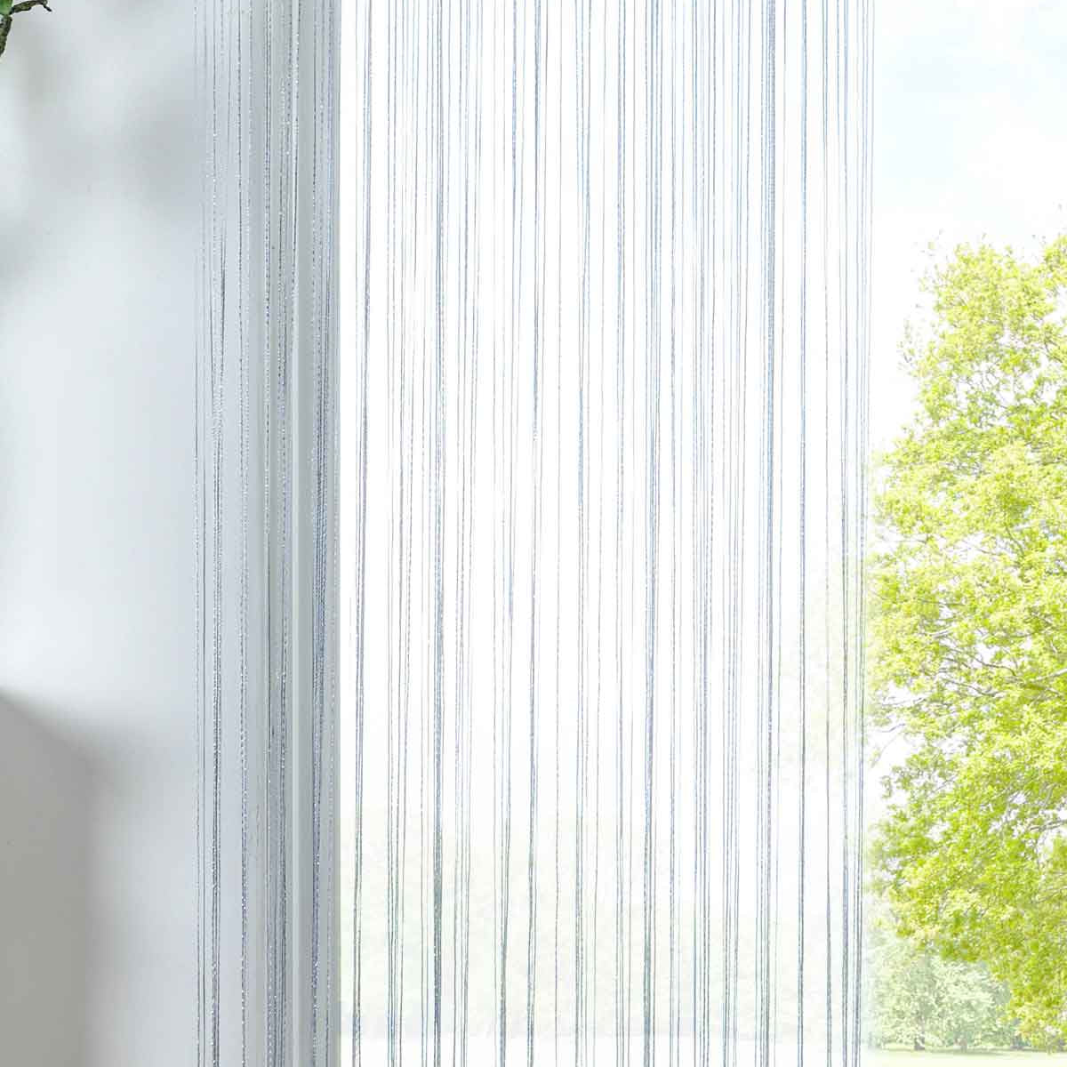 Fadengardine »Shanghai« Gardinenband Tunneldurchzug Schimmernd Vielseitig Modern Praktisch 20306 Grau Lurex HxB 250x145 cm Fadengardine 20306grau_lurex_05e54bae-805a-42e3-95cb-ade708917ea7 | Gardinenbox.de
