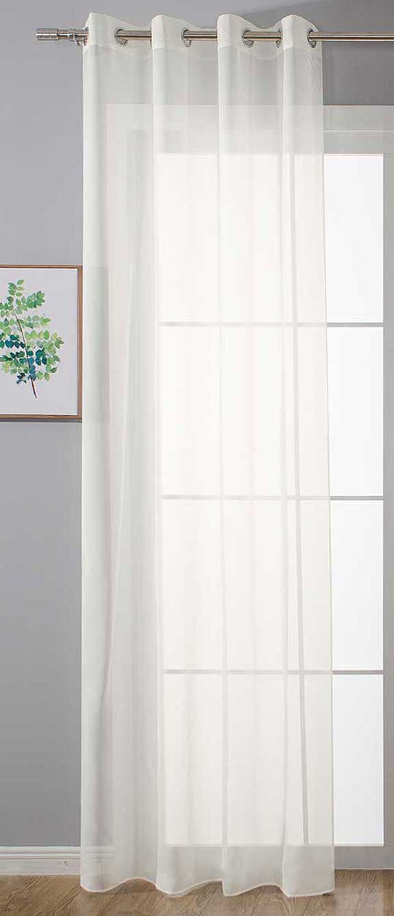 Ösenvorhang Transparent »Uni« Gardine Stores Vorhang Ösen Bleibandabschluß Wohnzimmer 20332-cn Creme HxB 245x140 cm Gardinenschal 20332-cncreme_9d754b07-fb43-422d-9c59-dd8b6d2233c6 | Gardinenbox.de