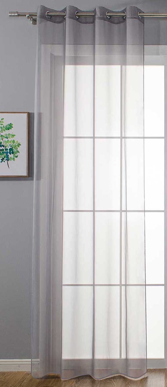 Ösenvorhang Transparent »Uni« Gardine Stores Vorhang Ösen Bleibandabschluß Wohnzimmer 20332-cn Grau HxB 175x140 cm Gardinenschal 20332-cngrau_6966e459-b3fb-4eb4-93b9-88e091a93c87 | Gardinenbox.de