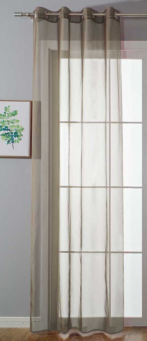Ösenvorhang Transparent »Uni« Gardine Stores Vorhang Ösen Bleibandabschluß Wohnzimmer 20332-cn Nougat HxB 175x140 cm Gardinenschal 20332-cnnougat_5980c2df-1a9a-47d1-87e0-513af1b03ba5 | Gardinenbox.de