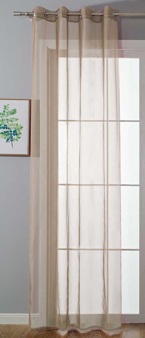 Ösenvorhang Transparent »Uni« Gardine Stores Vorhang Ösen Bleibandabschluß Wohnzimmer 20332-cn Sand HxB 225x140 cm Gardinenschal 20332-cnsand_3f96f3ef-22e0-4227-8984-db5a67855dee | Gardinenbox.de