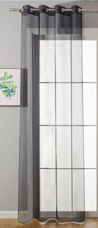 Ösenvorhang Transparent »Uni« Gardine Stores Vorhang Ösen Bleibandabschluß Wohnzimmer 20332-cn Schwarz HxB 175x140 cm Gardinenschal 20332-cnschwarz_4ccf1e93-e970-4ac5-a82b-65a55260abd6 | Gardinenbox.de