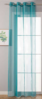 Ösenvorhang Transparent »Uni« Gardine Stores Vorhang Ösen Bleibandabschluß Wohnzimmer 20332-cn Türkis HxB 245x140 cm Gardinenschal 20332-cntuerkis_4aded450-6ef6-4f28-a127-6df6c788d685 | Gardinenbox.de