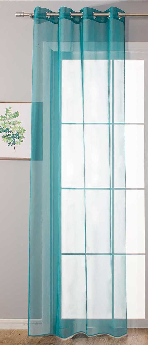 Ösenvorhang Transparent »Uni« Gardine Stores Vorhang Ösen Bleibandabschluß Wohnzimmer 20332-cn Türkis HxB 245x140 cm Gardinenschal 20332-cntuerkis_4aded450-6ef6-4f28-a127-6df6c788d685 | Gardinenbox.de