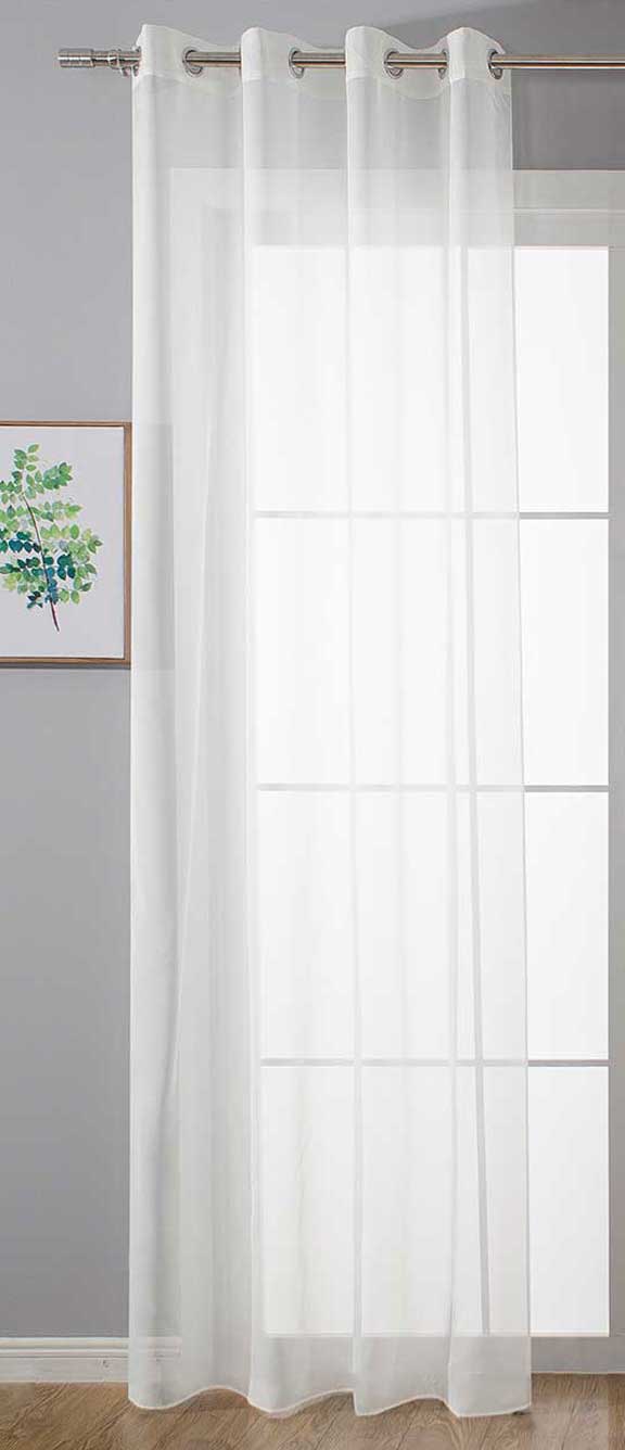 Ösenvorhang Transparent »Uni« Gardine Stores Vorhang Ösen Bleibandabschluß Wohnzimmer 20332-cn Weiß HxB 175x140 cm Gardinenschal 20332-cnweiss_cf8282a1-19a4-43f0-9dcf-b63dbfa972e4 | Gardinenbox.de