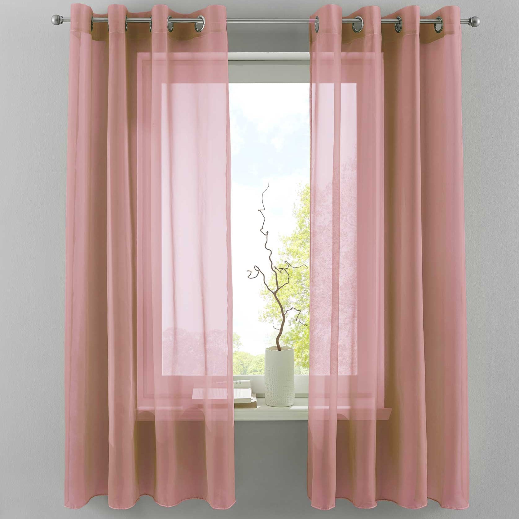 2er Set Ösengardinen Transparent »Basel« Gardine Bleiband Store Vorhang 20332TR2 Altrosa HxB 175x140 cm Gardinen Set 20332TR2altrosa-175-dark_4c494be9-0618-49f4-91ce-c560c15ab09c | Gardinenbox.de