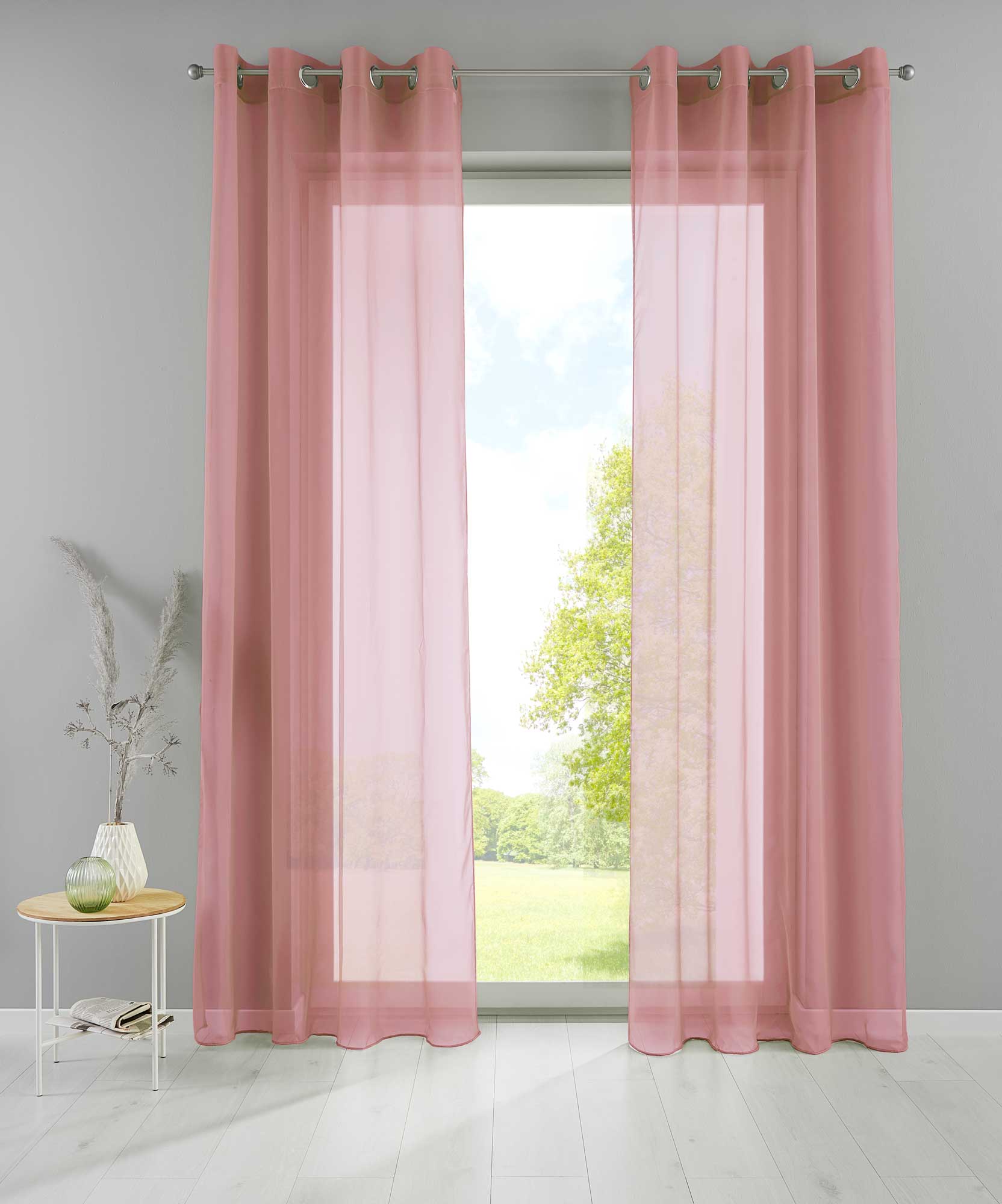 2er Set Ösengardinen Transparent »Basel« Gardine Bleiband Store Vorhang 20332TR2 Altrosa HxB 245x140 cm Gardinen Set 20332TR2altrosa-dark_18b34507-371f-4825-8633-c20b32e63ba1 | Gardinenbox.de
