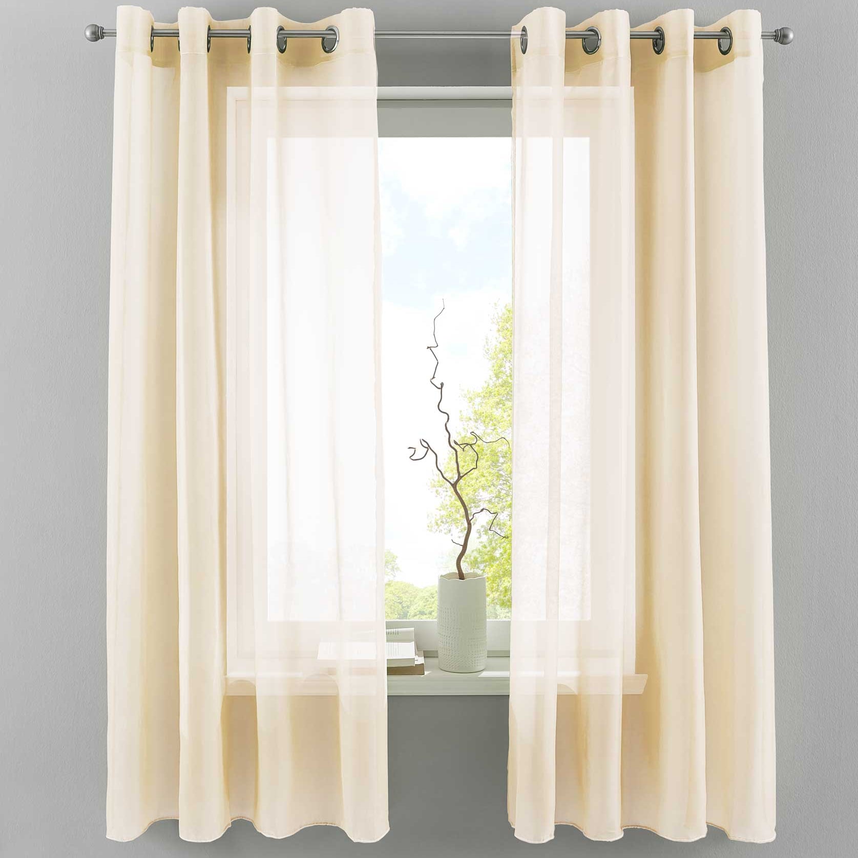 2er Set Ösengardinen Transparent »Basel« Gardine Bleiband Store Vorhang 20332TR2 Creme HxB 175x140 cm Gardinen Set 20332TR2creme-175_c6654551-5529-4d17-8691-fdb949c9798b | Gardinenbox.de