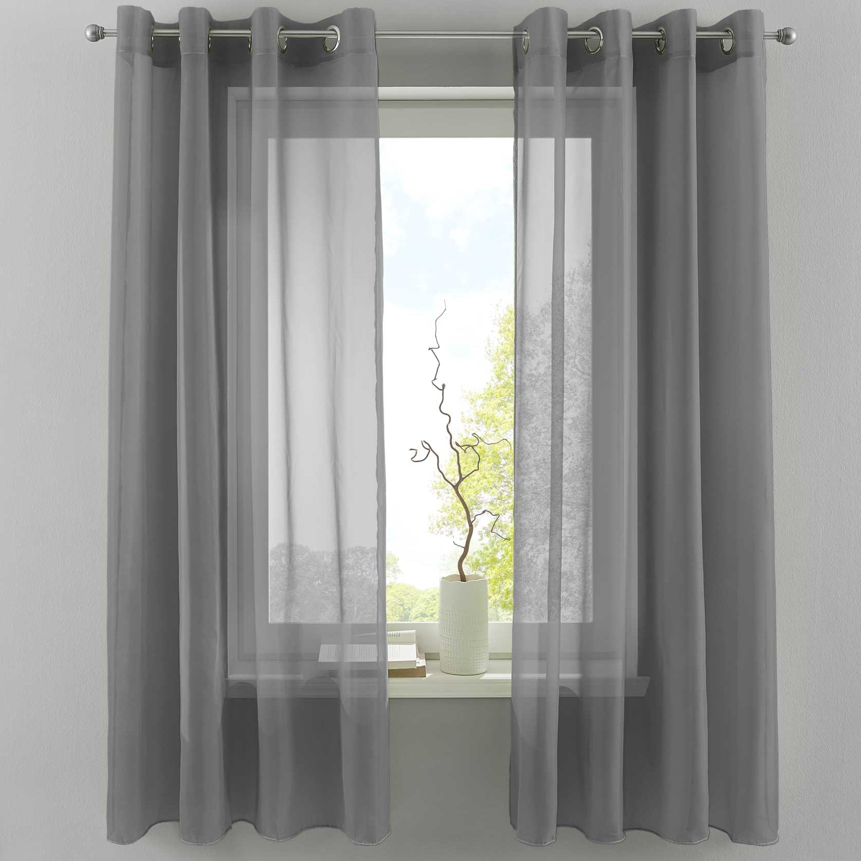 2er Set Ösengardinen Transparent »Basel« Gardine Bleiband Store Vorhang 20332TR2 Dunkelgrau HxB 175x140 cm Gardinen Set 20332TR2dunkelgrau-175_c05b47f9-b801-4c79-8249-1e9537ebf0b5 | Gardinenbox.de