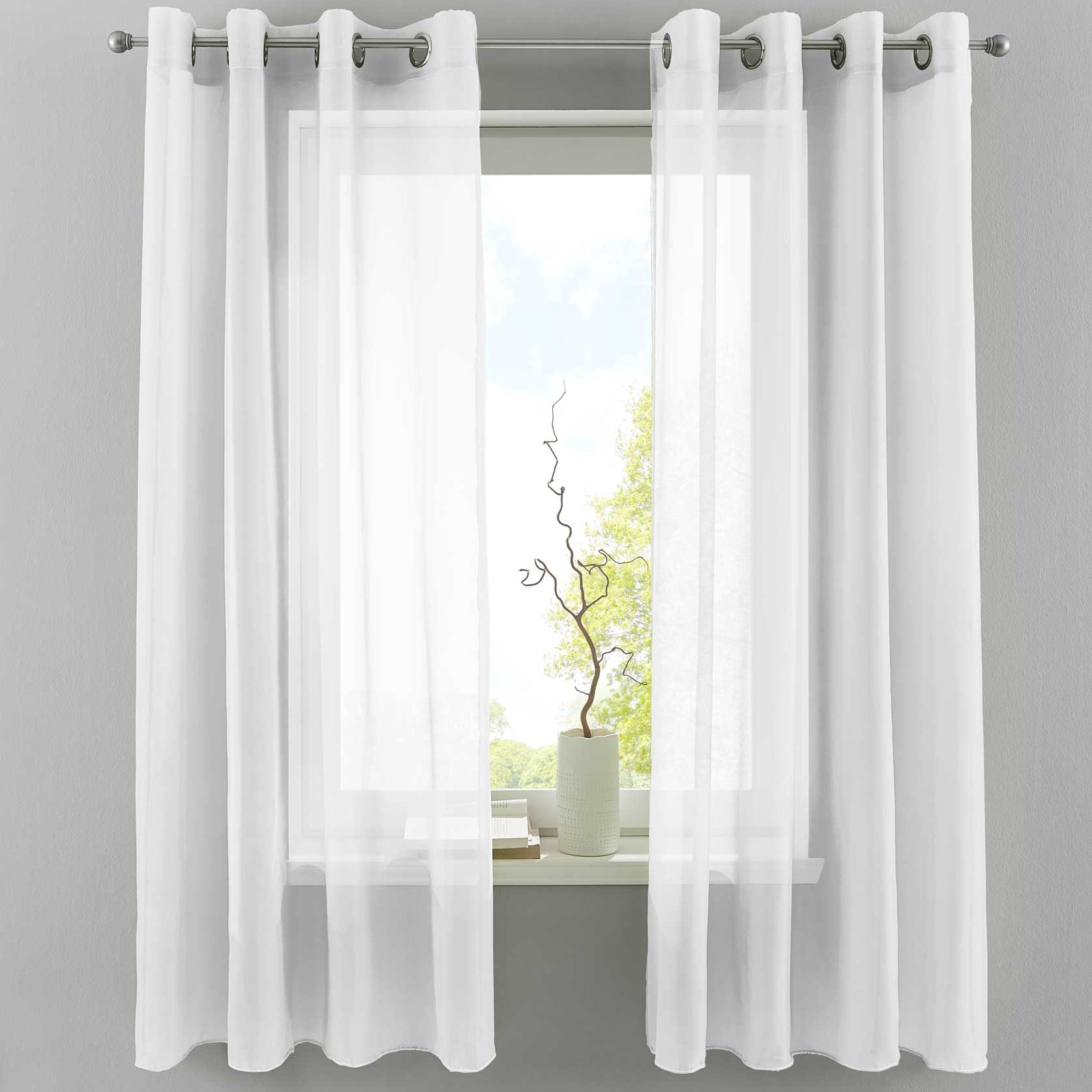2er Set Ösengardinen Transparent »Basel« Gardine Bleiband Store Vorhang 20332TR2 Weiß HxB 175x140 cm Gardinen Set 20332TR2weiss-175_0443c6e1-3e29-4226-a1e6-3d4eae325f30 | Gardinenbox.de
