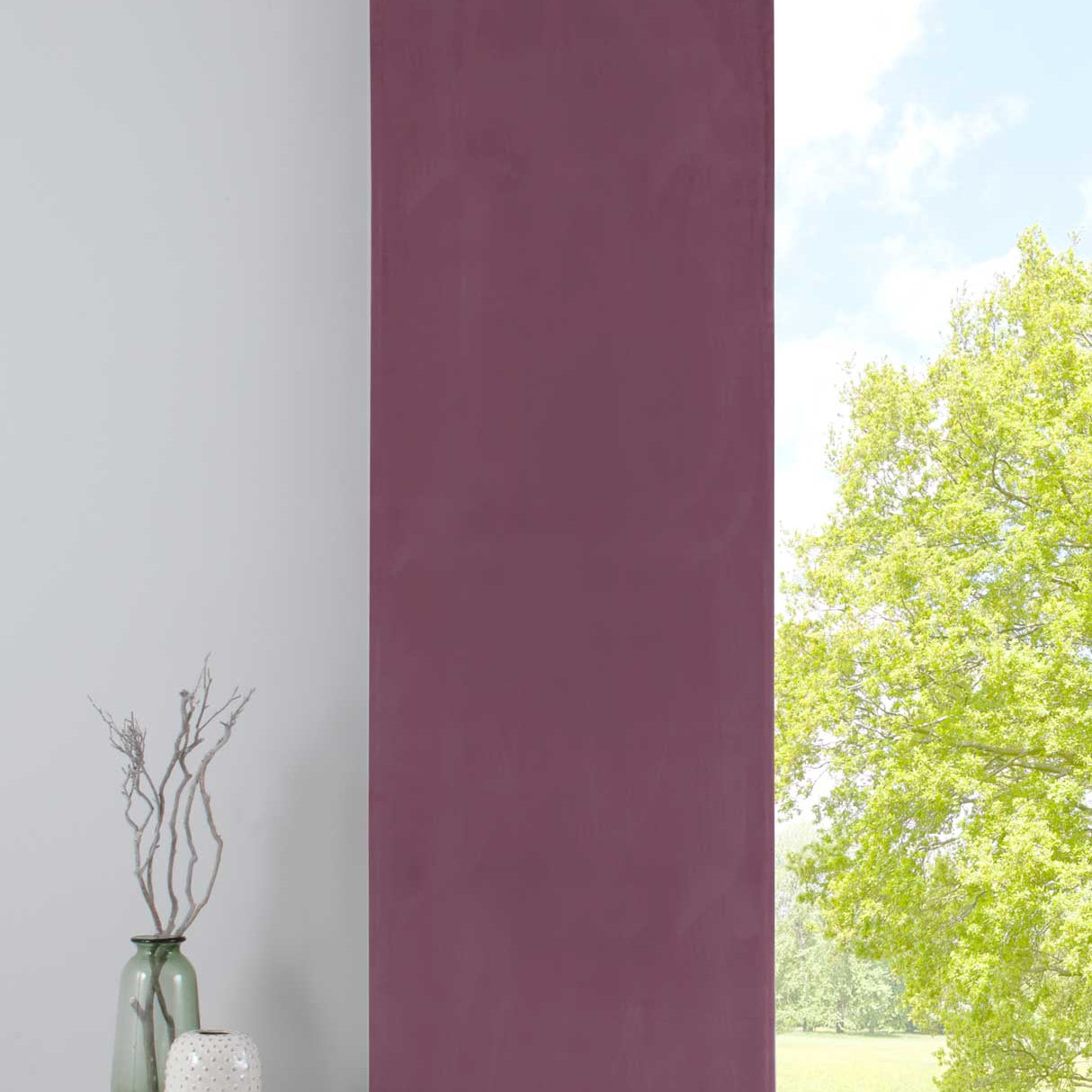 Verdunkelung Flächenvorhang Schiebegardine »Milano« Samt blickdicht Blackout Paneelwagen Beschwerungsstange 203571 Altrosa Schiebegardine 203571altrosa | Gardinenbox.de