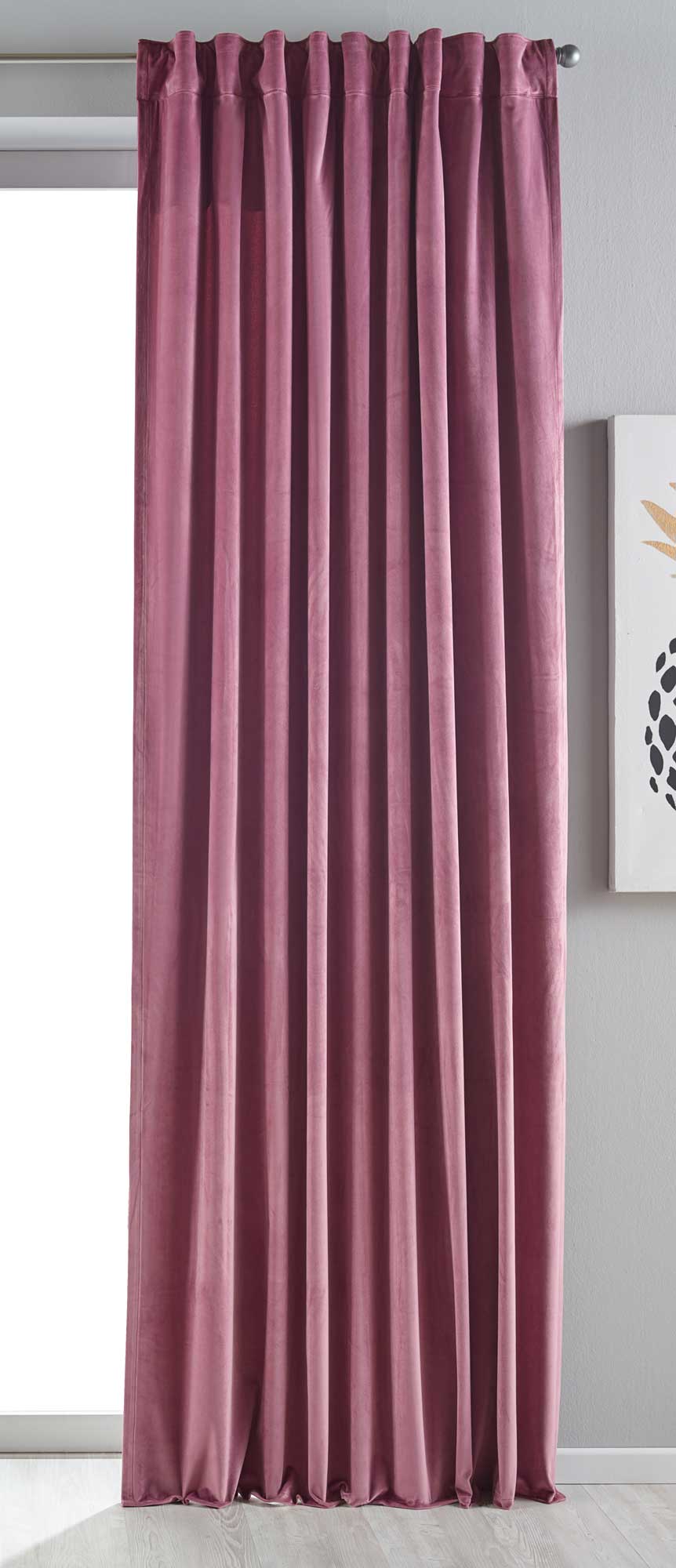 Verdunkelungsvorhang »Milano« Samt blickdicht Schlaufenband Tunneldurchzug Blackout Bügelband kürzbar 20357 Altrosa 1 Stück HxB 280x135 cm Vorhang Set 20357altrosa-1x_689c3bd2-588f-4340-b34e-2d661d9aa5bb | Gardinenbox.de