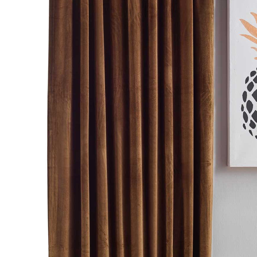 Verdunkelungsvorhang »Milano« Samt blickdicht Schlaufenband Tunneldurchzug Blackout Bügelband kürzbar 20357 Taupe 1 Stück HxB 235x135 cm Vorhang Set 20357taupe-1x | Gardinenbox.de