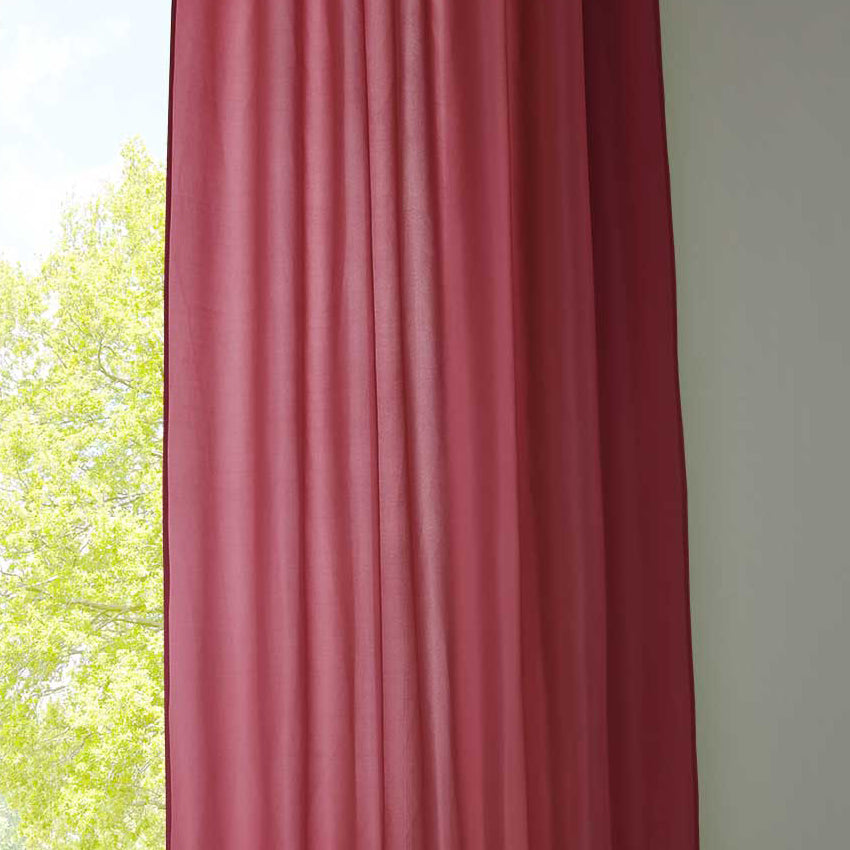 1er Set Vorhang Schal Schlaufen »Berlin« Microsatin Lichtdurchlässig Kräuselband Uni Matt 20400N Bordeaux HxB 245x140 cm Gardinenschal 20400Nbordeaux | Gardinenbox.de