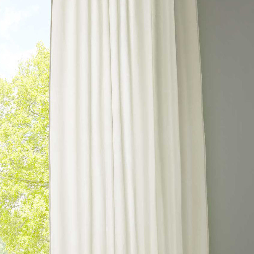 1er Set Vorhang Schal Schlaufen »Berlin« Microsatin Lichtdurchlässig Kräuselband Uni Matt 20400N Creme HxB 245x140 cm Gardinenschal 20400Ncreme | Gardinenbox.de