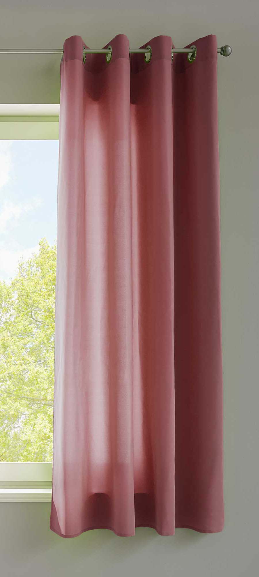 1er Set Vorhänge Schal Ösen »Berlin« Microsatin Lichtdurchlässig Uni Matt 20405N Altrosa HxB 145x140 cm Vorhang 20405Naltrosa-175 | Gardinenbox.de