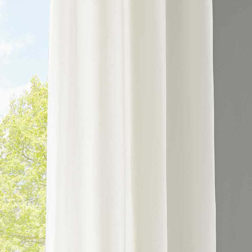 1er Set Vorhänge Schal Ösen »Berlin« Microsatin Lichtdurchlässig Uni Matt 20405N Creme HxB 145x140 cm Vorhang 20405Ncreme-175 | Gardinenbox.de