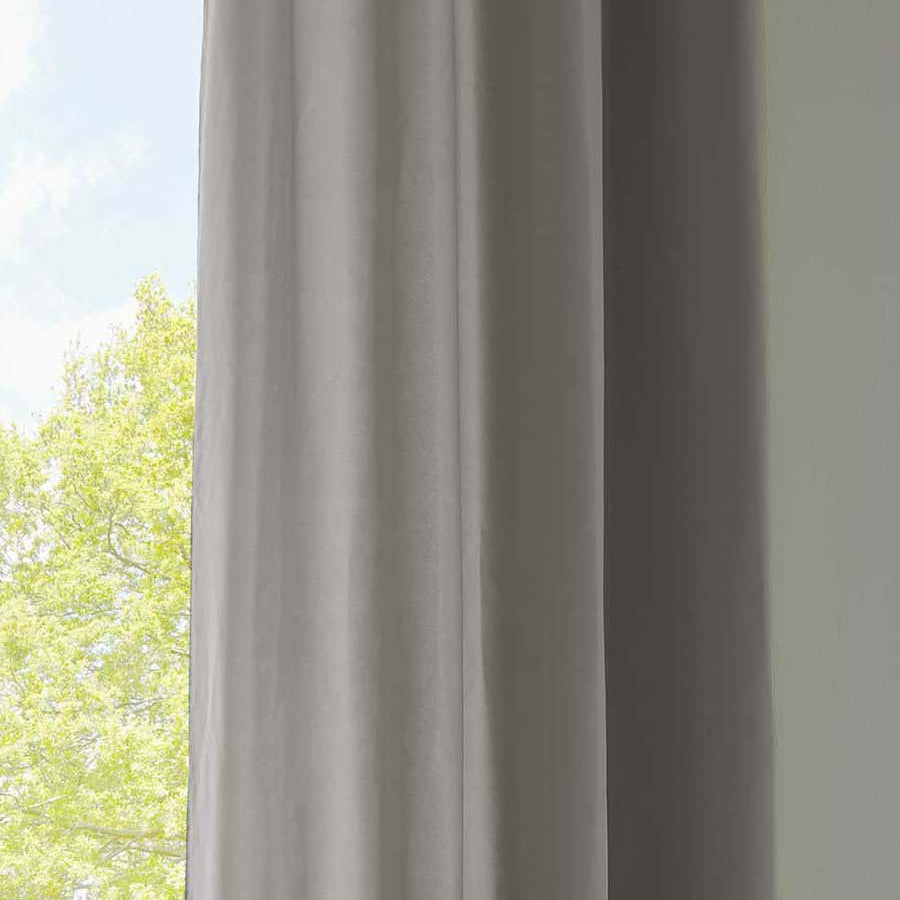 1er Set Vorhänge Schal Ösen »Berlin« Microsatin Lichtdurchlässig Uni Matt 20405N Hellgrau HxB 145x140 cm Vorhang 20405Nhellgrau-175 | Gardinenbox.de