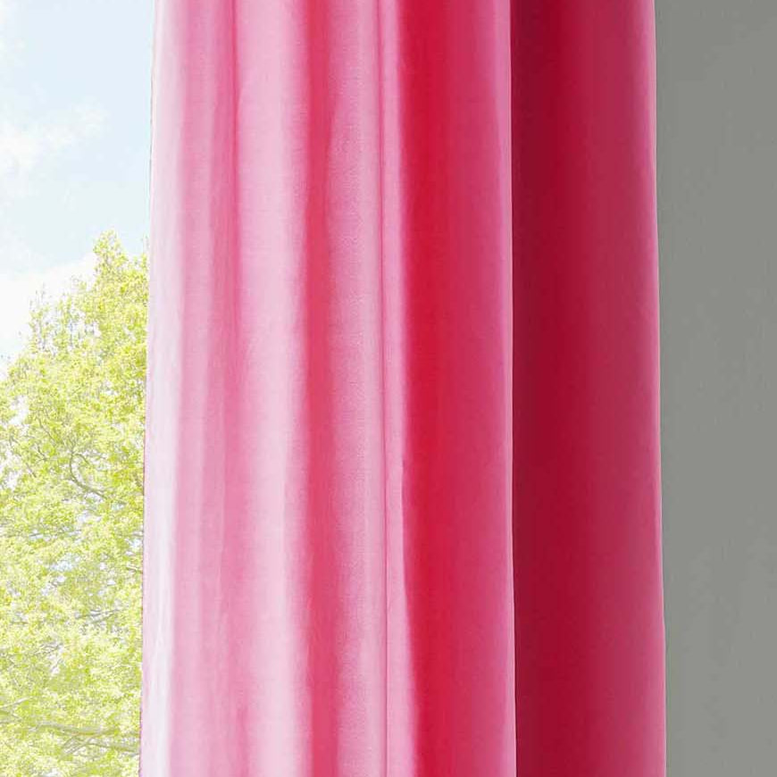 1er Set Vorhänge Schal Ösen »Berlin« Microsatin Lichtdurchlässig Uni Matt 20405N Pink HxB 145x140 cm Vorhang 20405Npink-175 | Gardinenbox.de