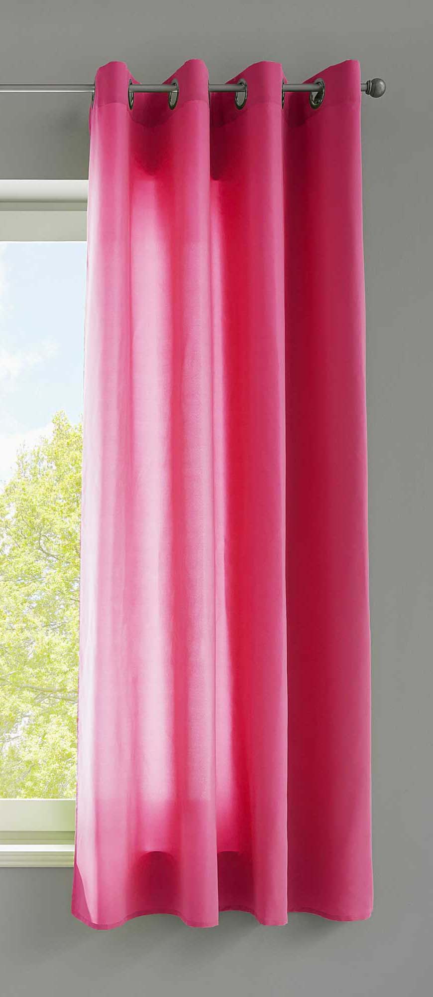 1er Set Vorhänge Schal Ösen »Berlin« Microsatin Lichtdurchlässig Uni Matt 20405N Pink HxB 175x140 cm Vorhang 20405Npink-175_b67290ed-5e8a-479c-b361-2a0dd616ea87 | Gardinenbox.de
