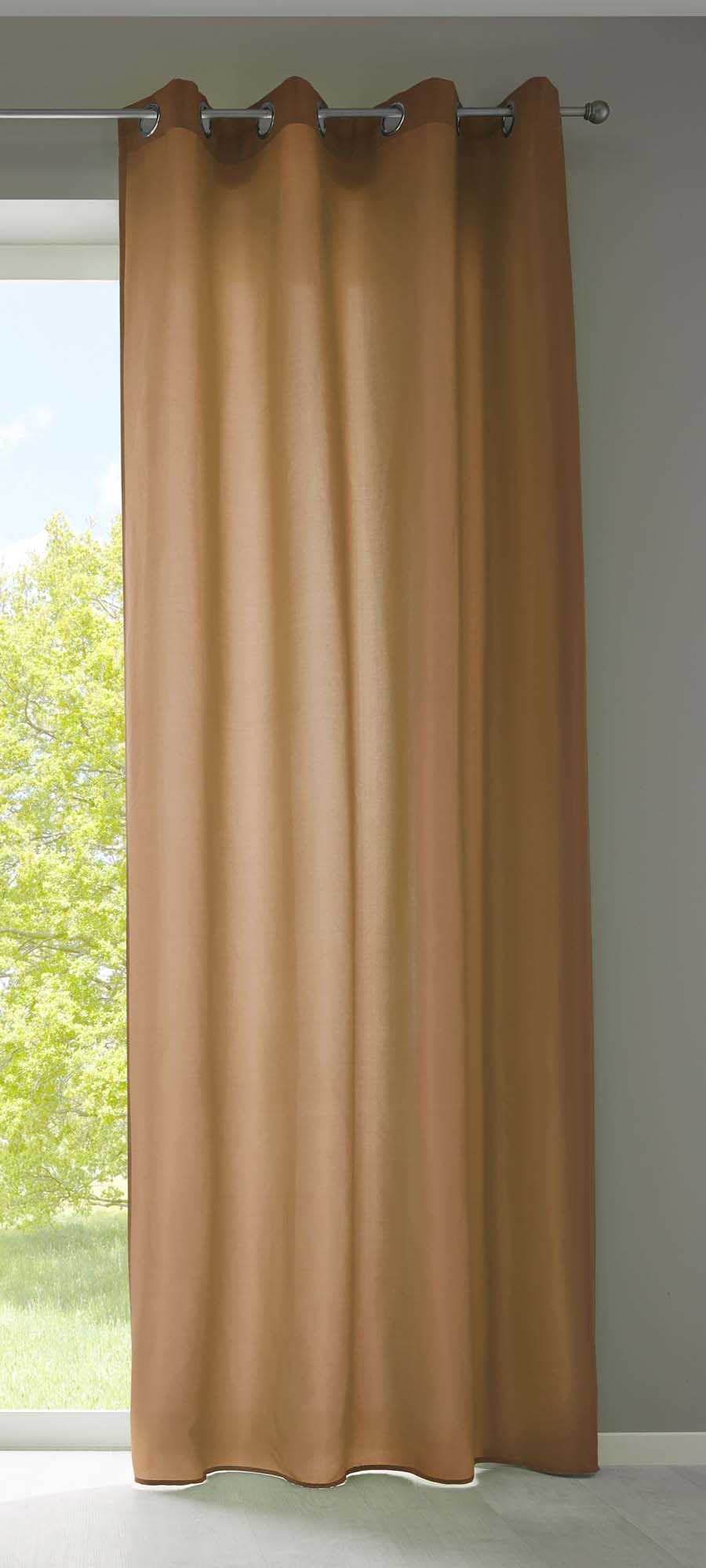 1er Set Vorhänge Schal Ösen »Berlin« Microsatin Lichtdurchlässig Uni Matt 20405N Taupe HxB 175x140 cm Vorhang 20405Ntaupe_195b7d3b-ee66-45cd-989d-ed1b556edcea | Gardinenbox.de